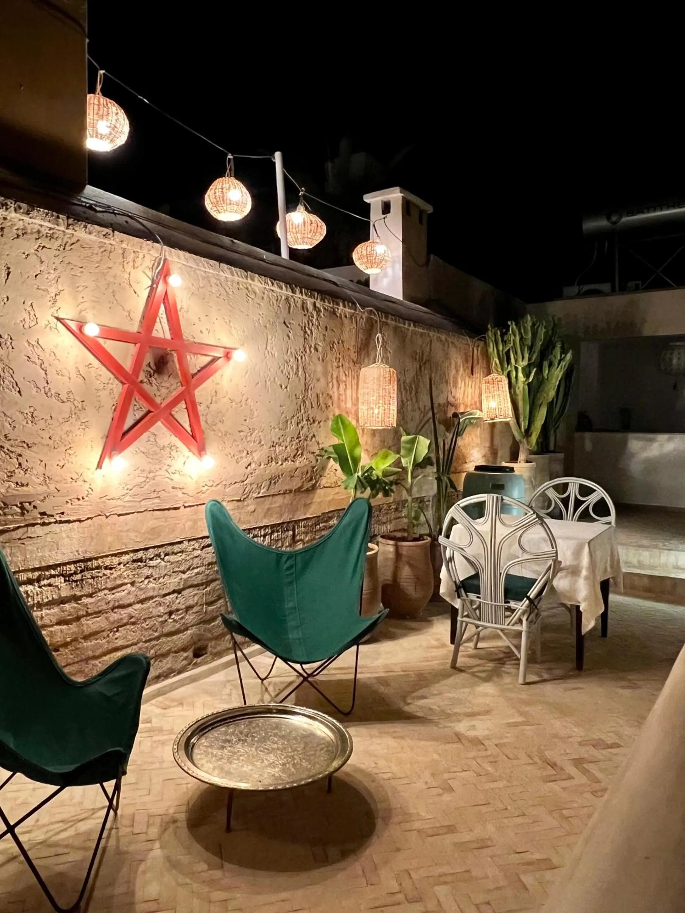 Seating area in Riad Tizwa Marrakech