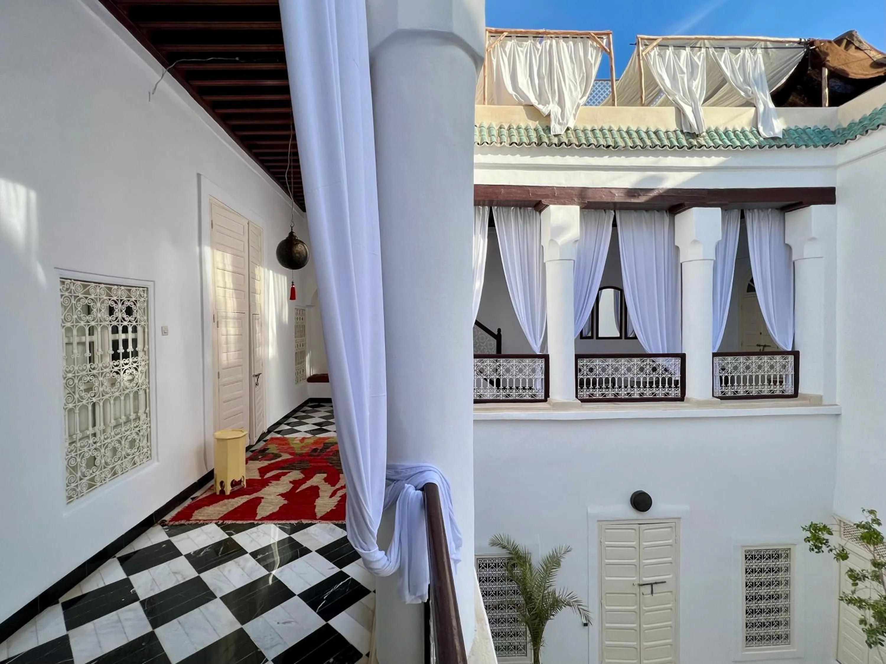 View (from property/room), Bed in Riad Tizwa Marrakech