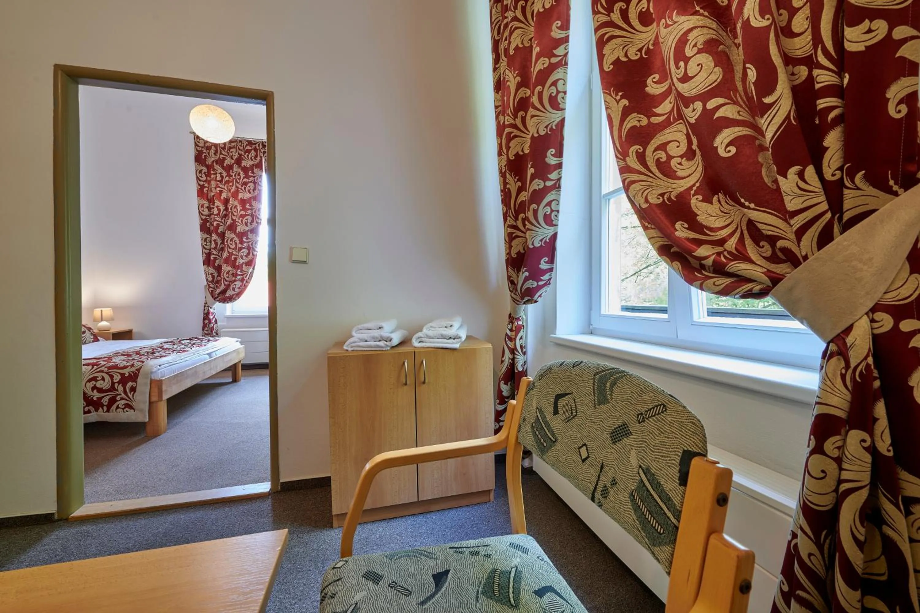 Bedroom, Bed in Hotel Mezní Louka