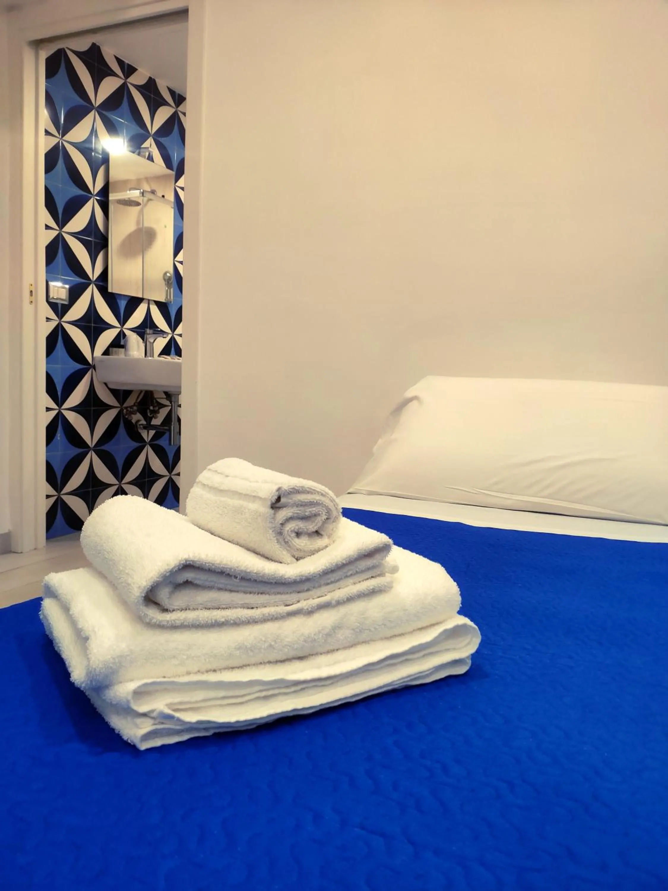 Bed in Hotel Oriente