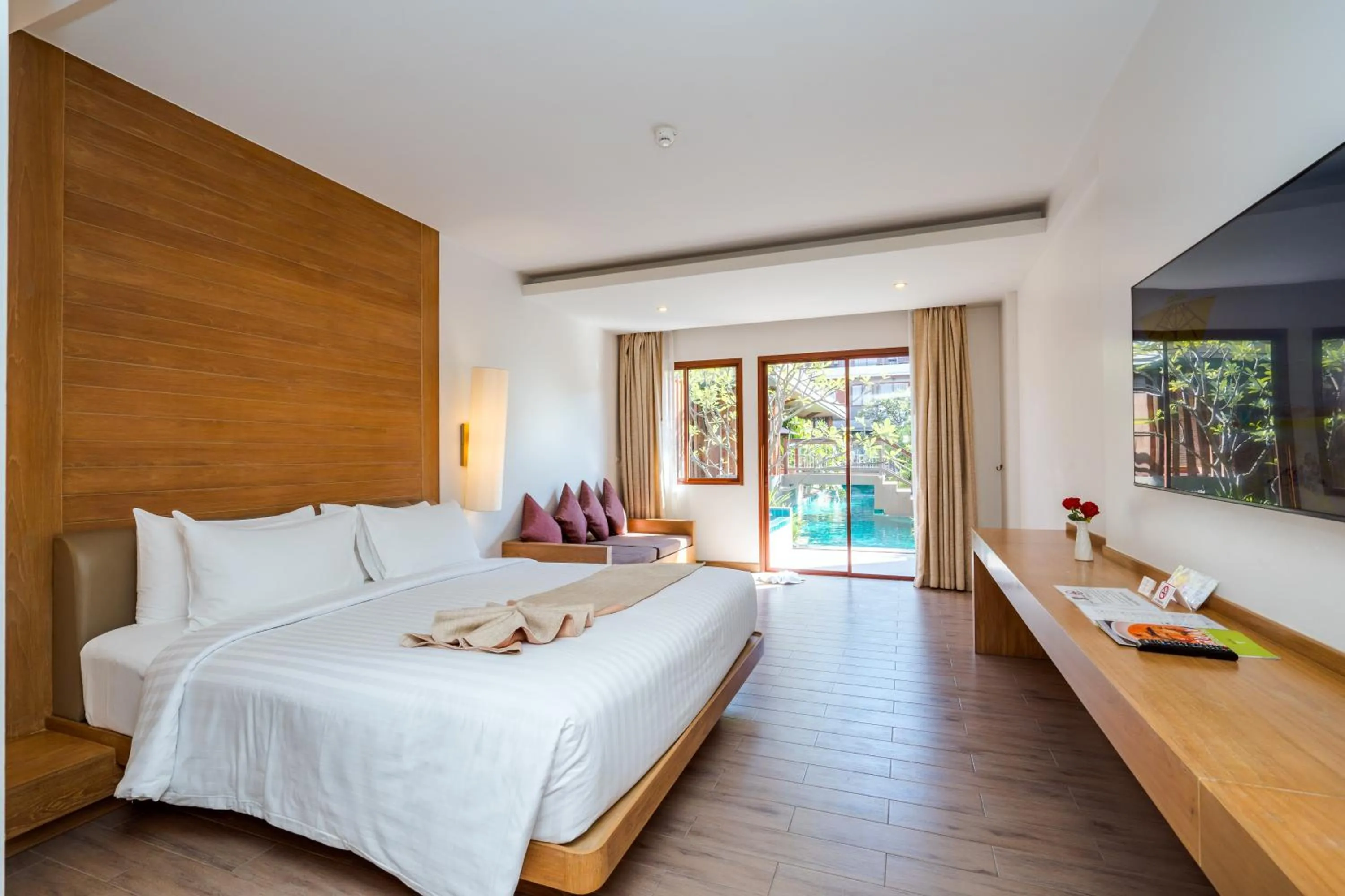 Bed in Ayrest Hua Hin Hotel