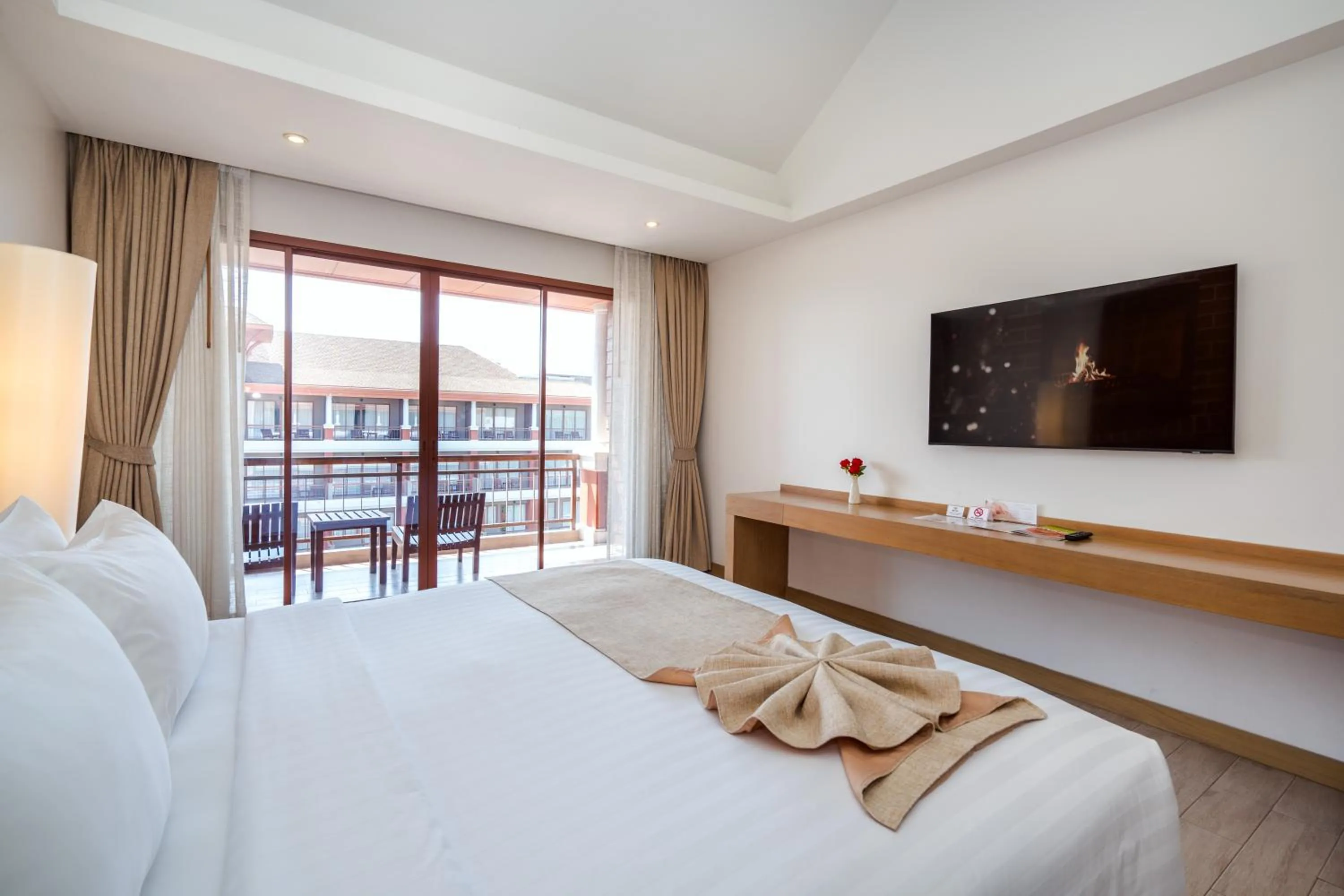 Bed in Ayrest Hua Hin Hotel