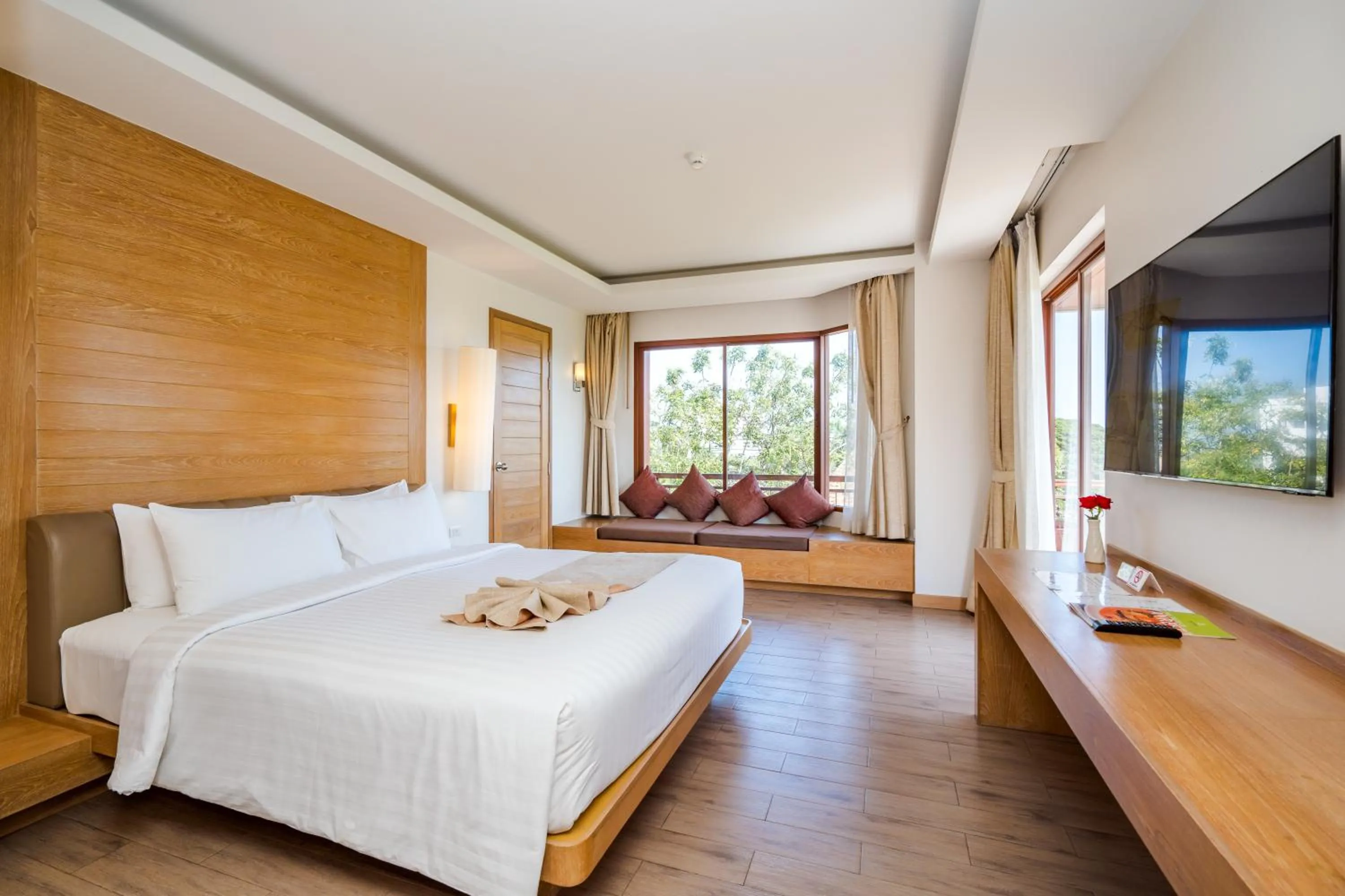 Bed in Ayrest Hua Hin Hotel