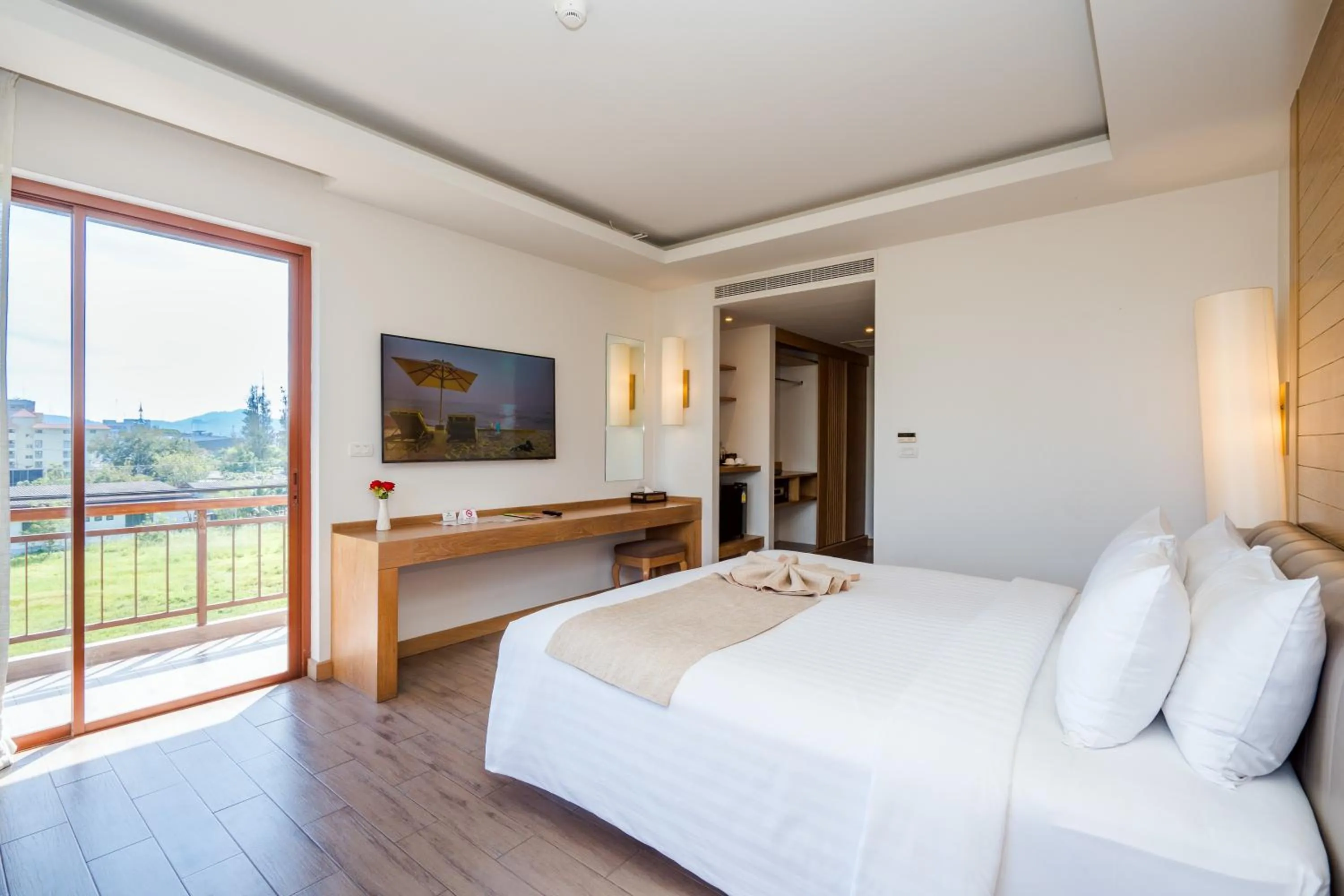 Bed in Ayrest Hua Hin Hotel