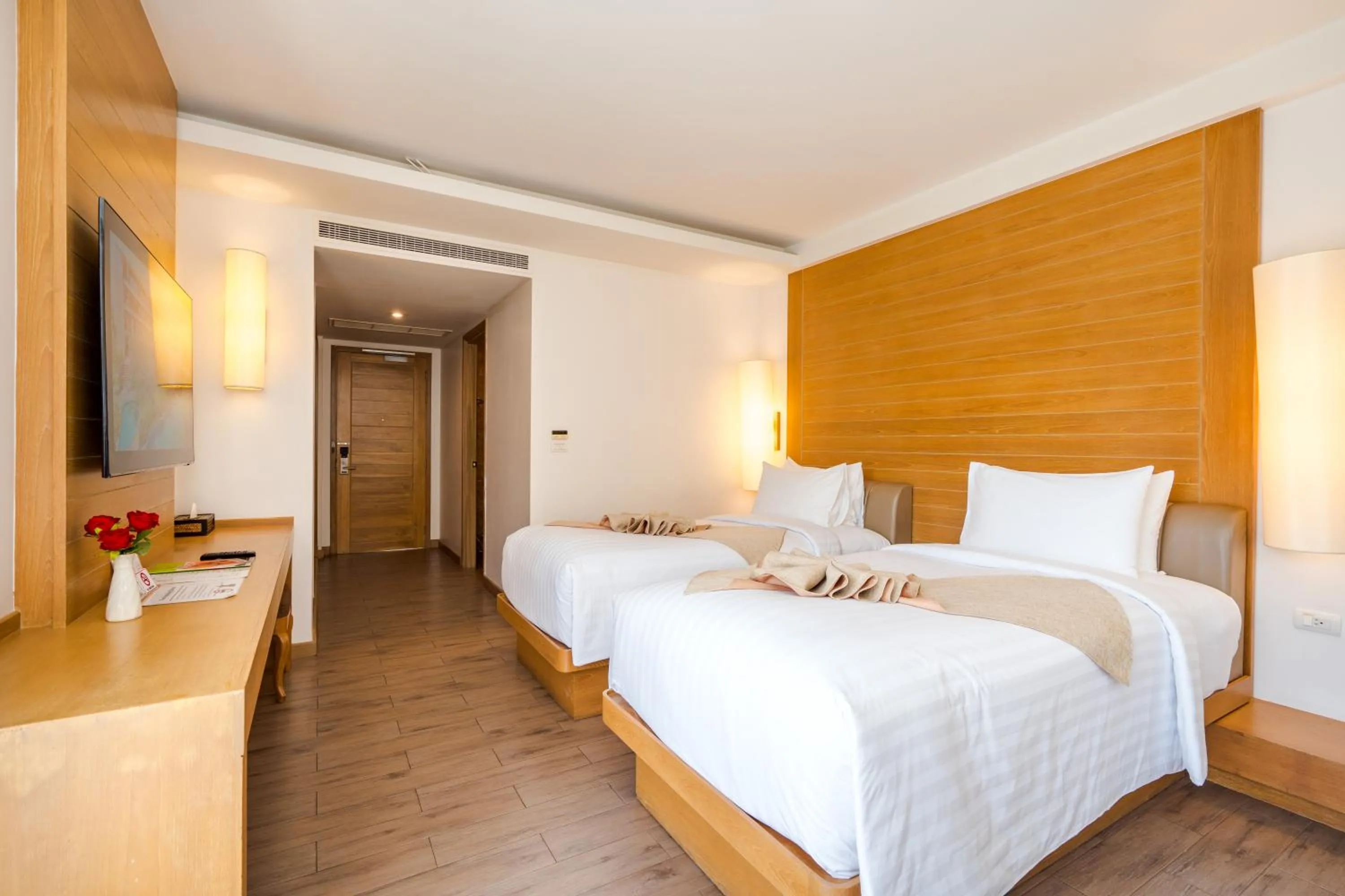 Bed in Ayrest Hua Hin Hotel