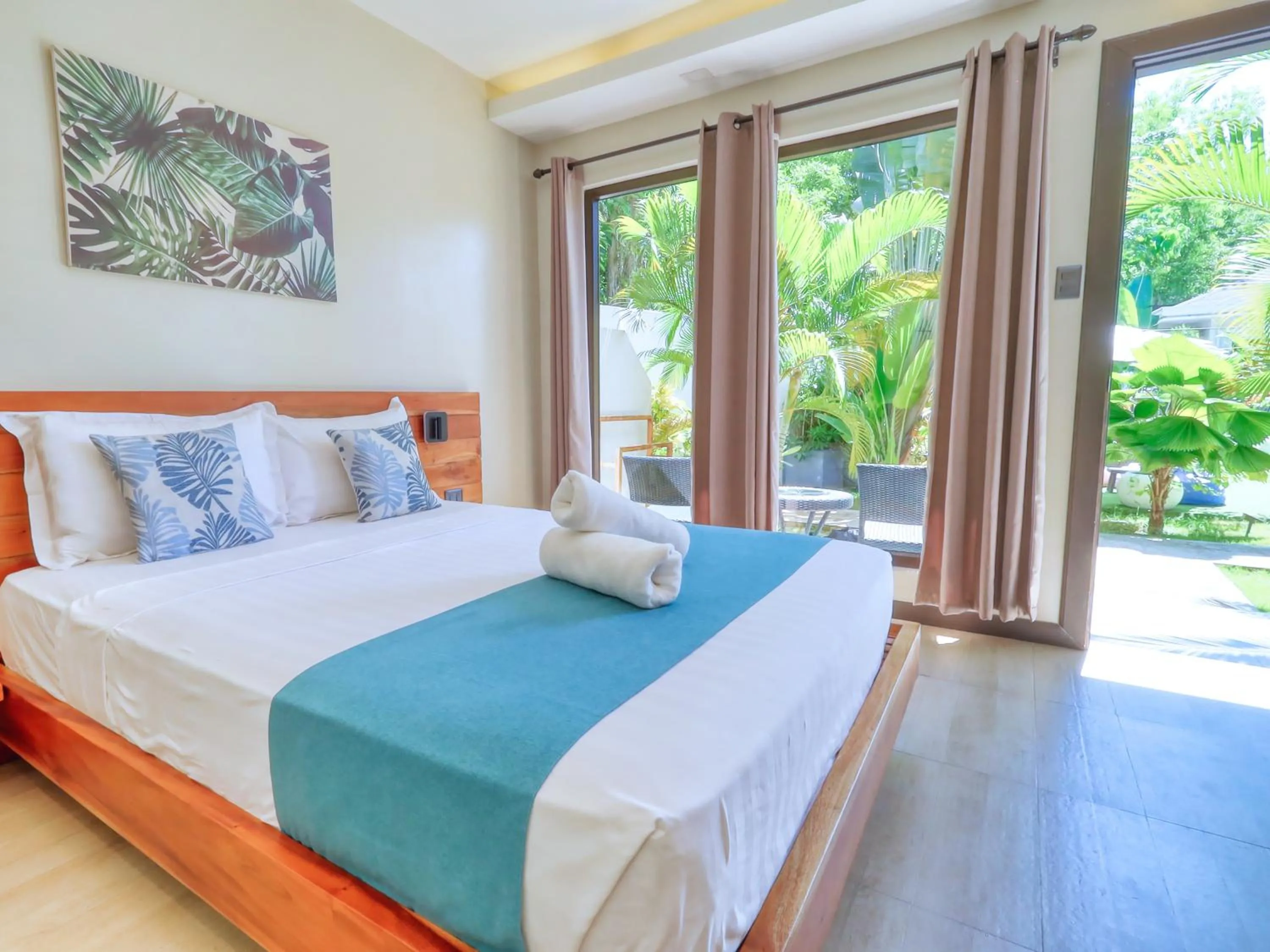 Bed in OHANA, Panglao Resort.