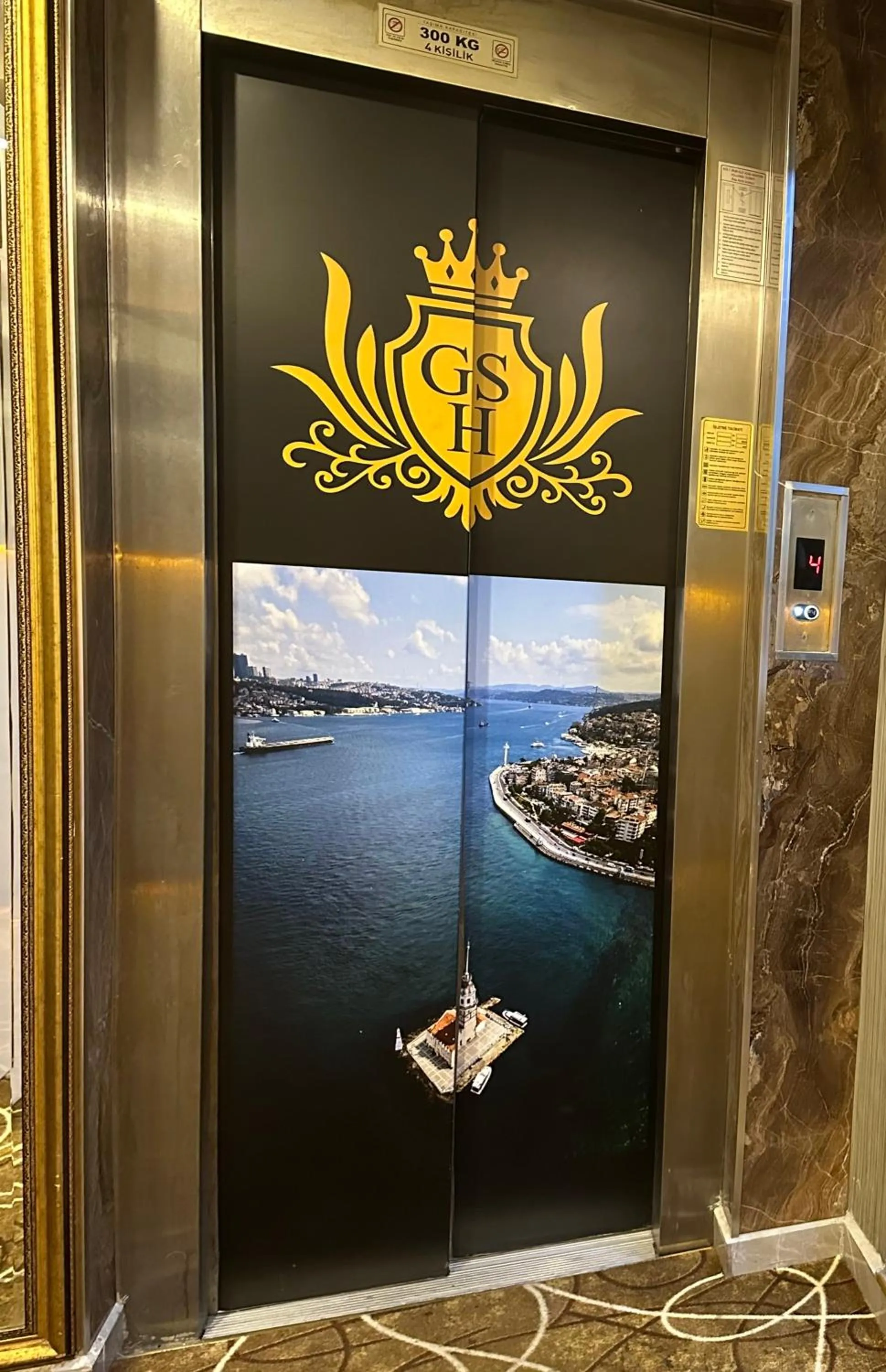 elevator in Golden Sand Hotel