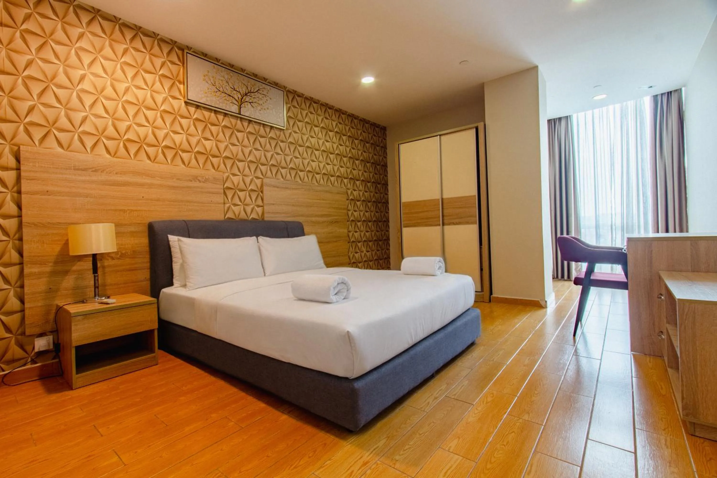 Bed in Bangi Perdana Hotel