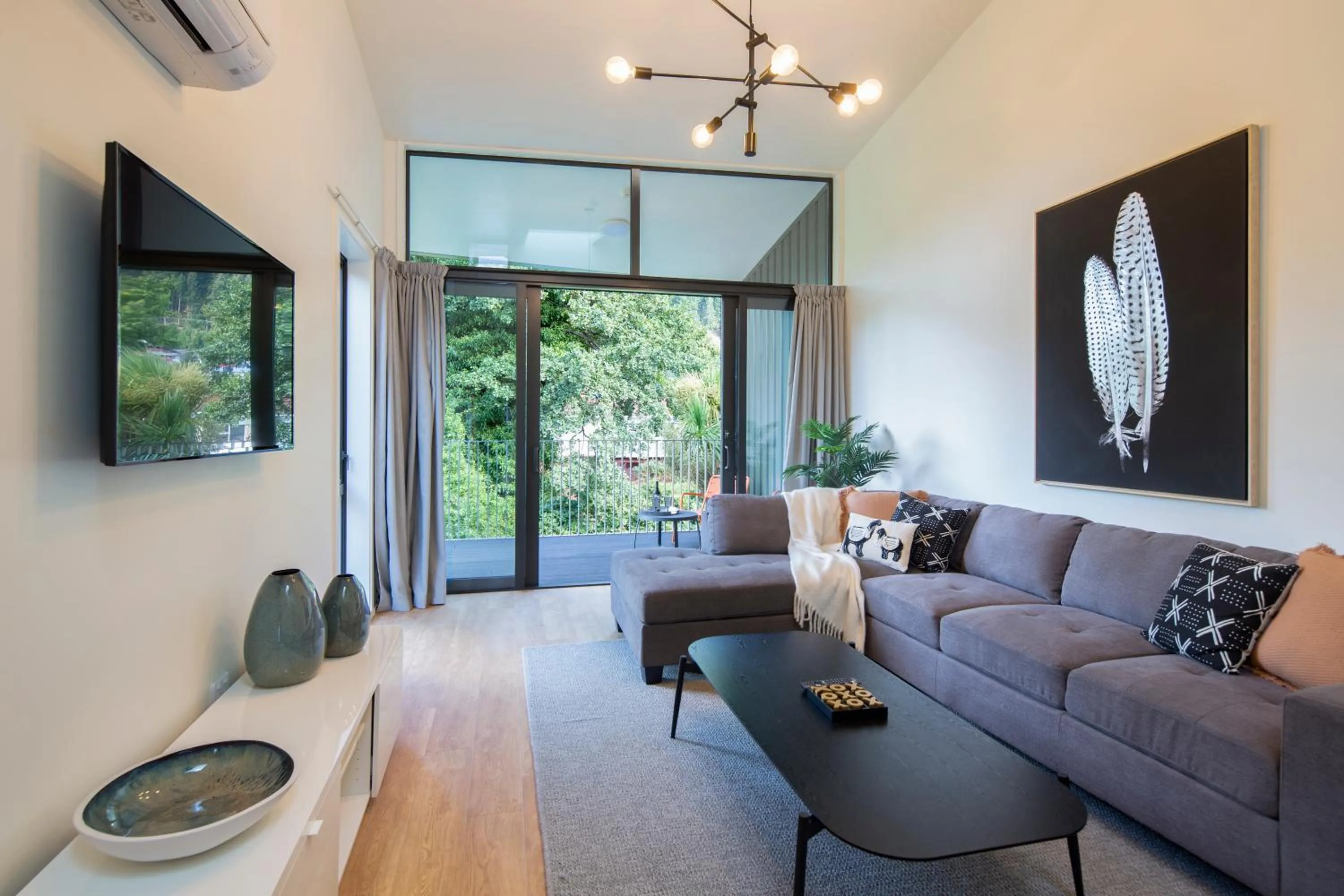 Living room in Koura Apartments Central Queenstown