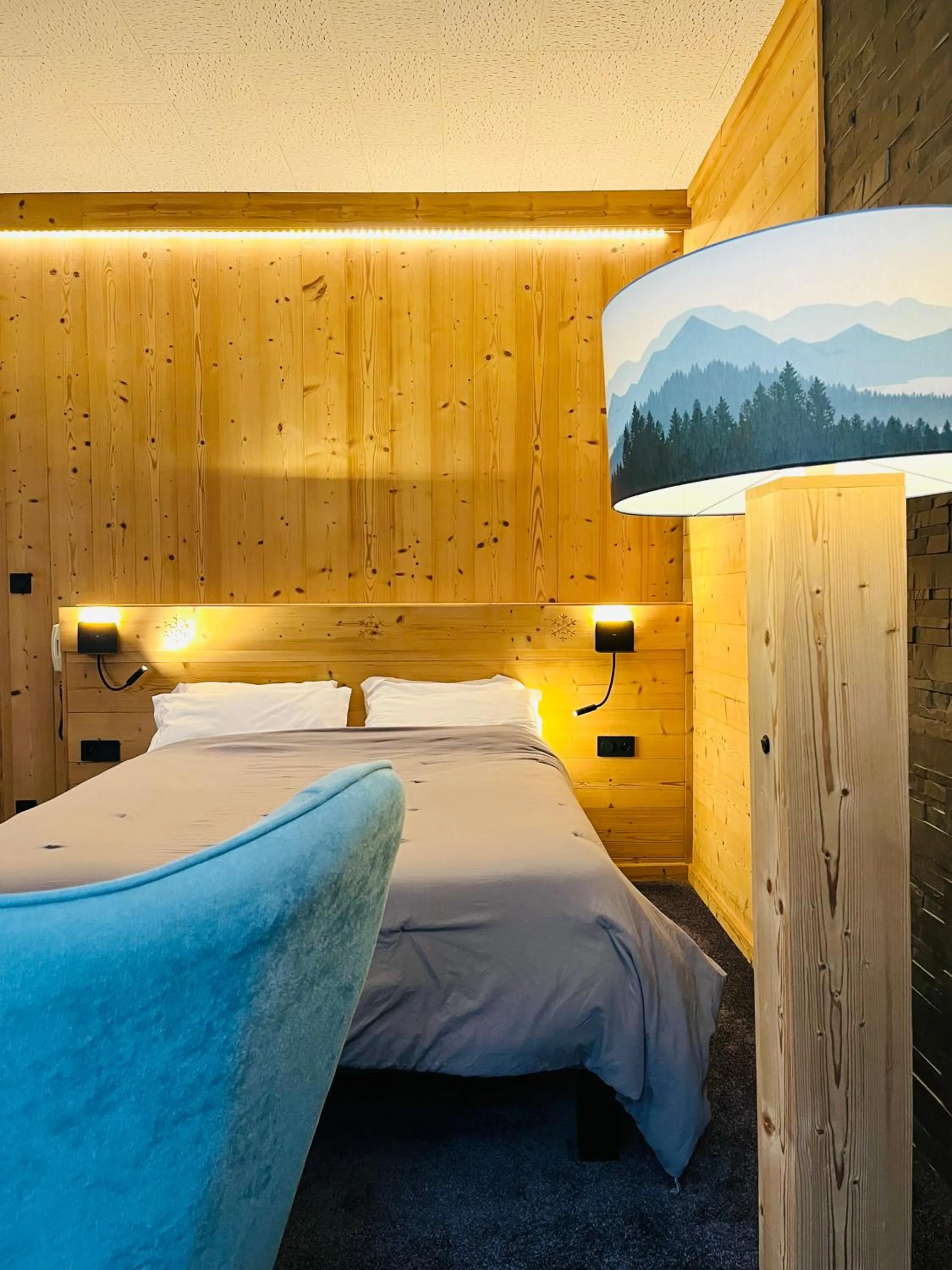 Bed in Le Sacca Hôtel restaurant