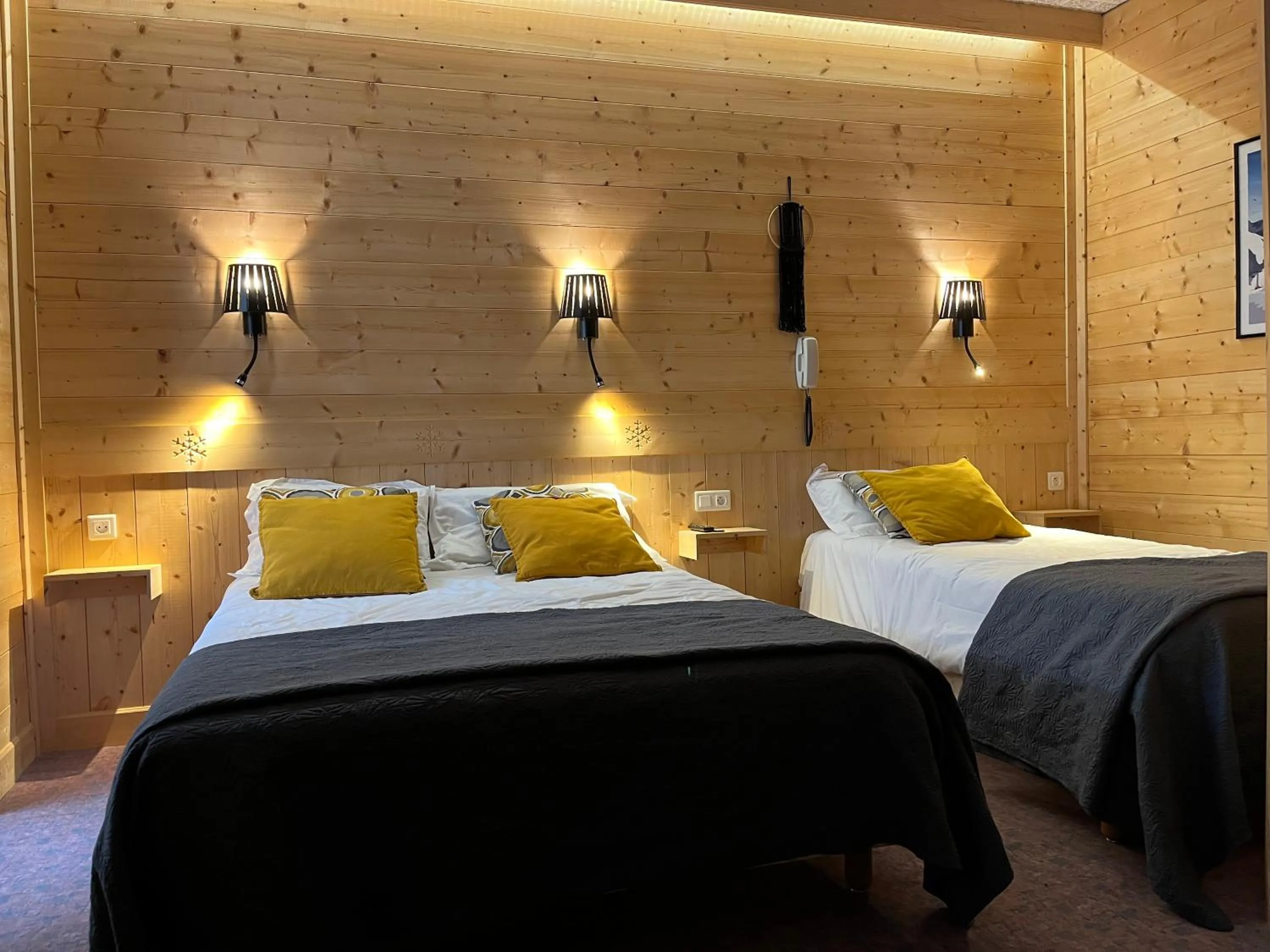 Bed in Le Sacca Hôtel restaurant