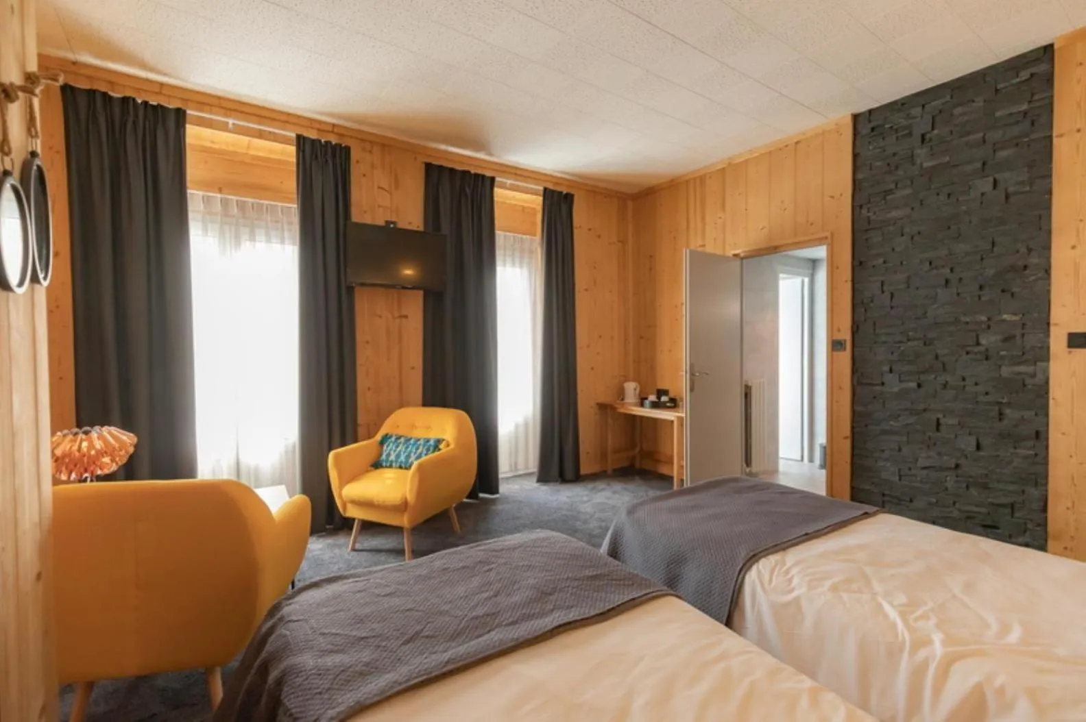 Bed in Le Sacca Hôtel restaurant