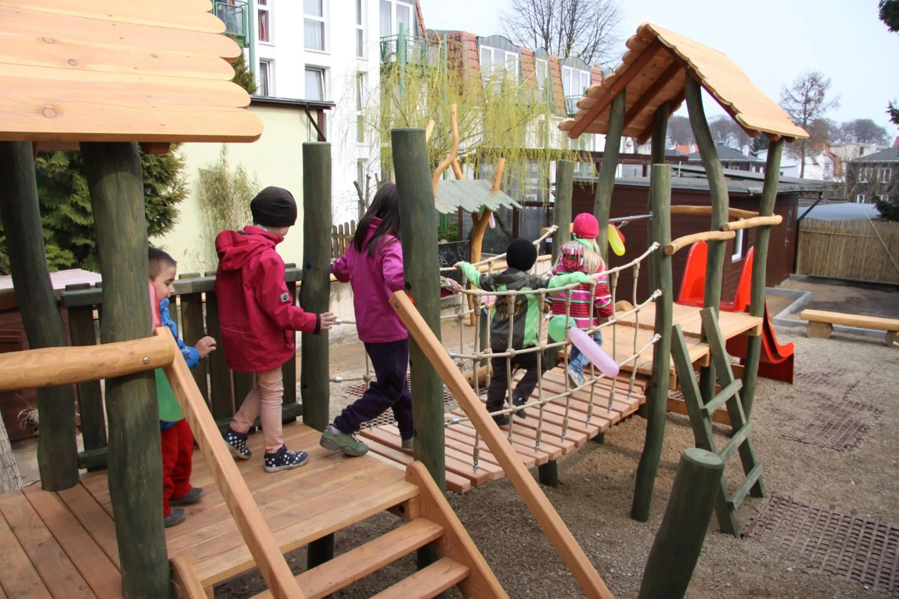 Children play ground in Aparthotel Tropenhaus Bansin