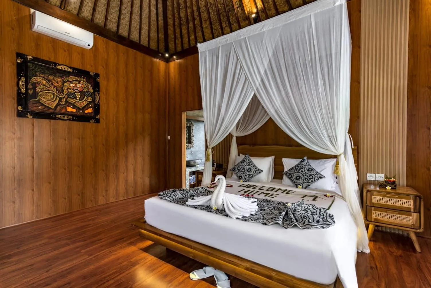 Bed in The Alus Cottage and Villa