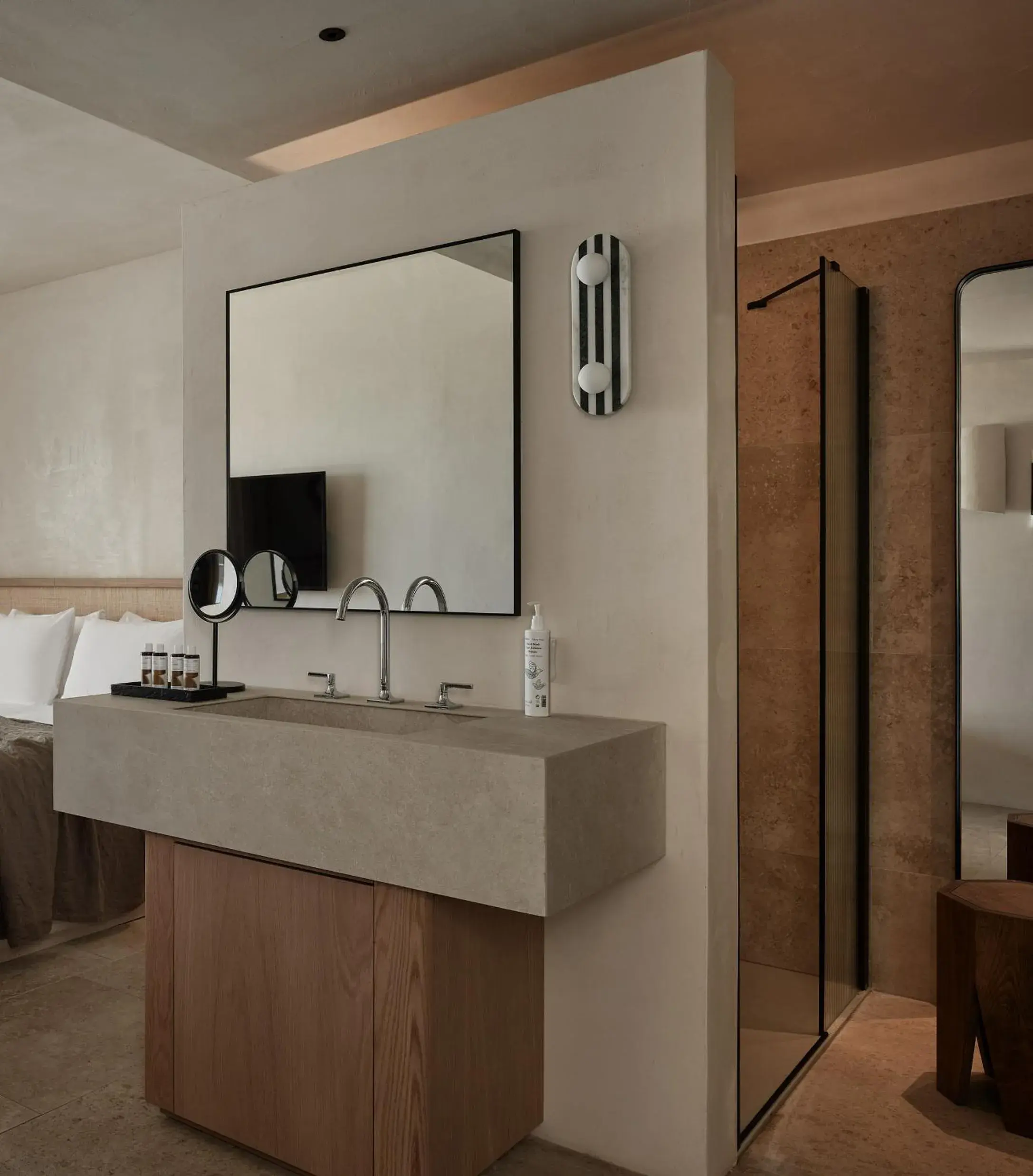 Bathroom, Bed in Port Royal Villas and Spa - Adults Only Bathroom, Bed in Port Royal Villas and Spa - Adults Only