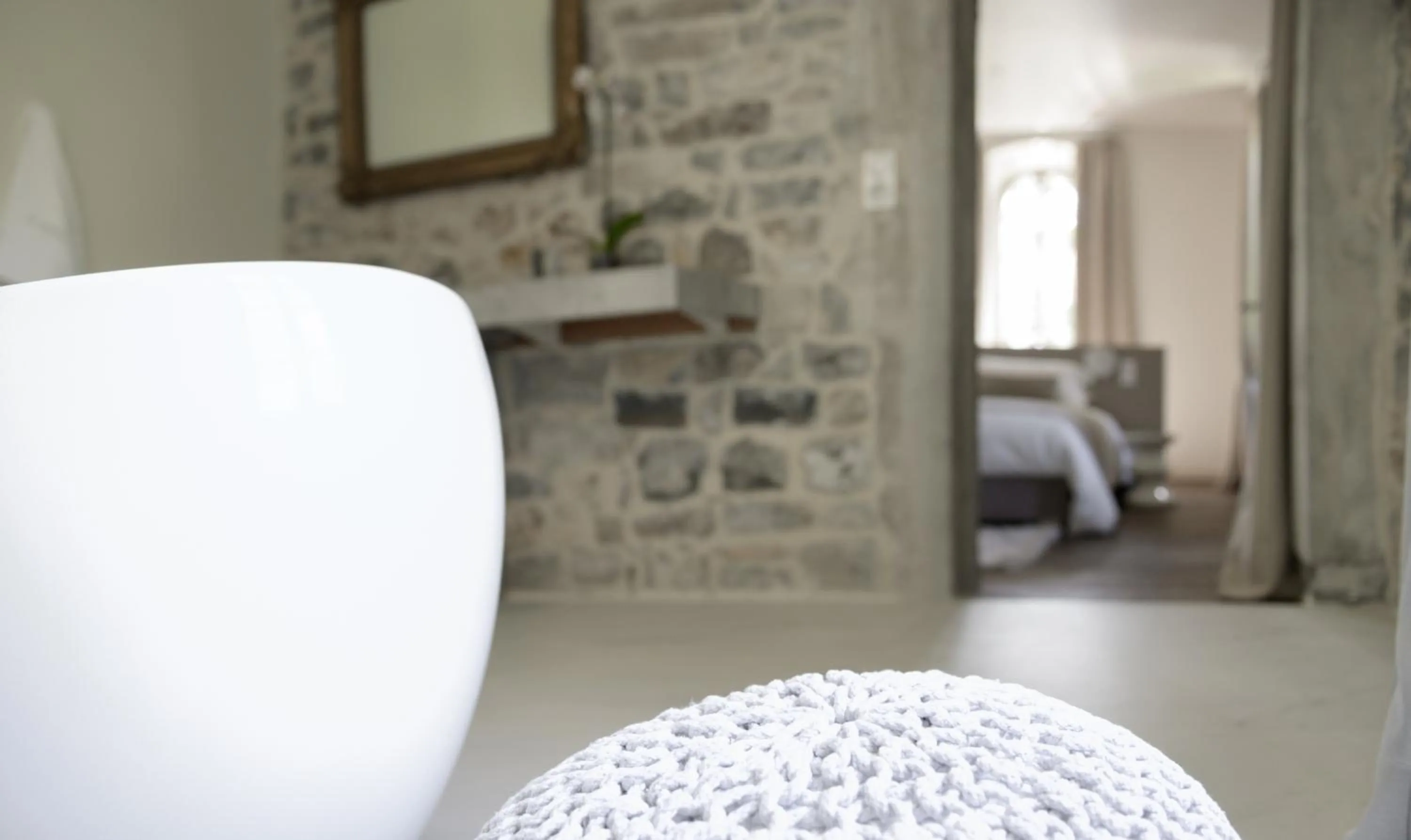 Bathroom, Bed in Couvent de la Salette & Spa