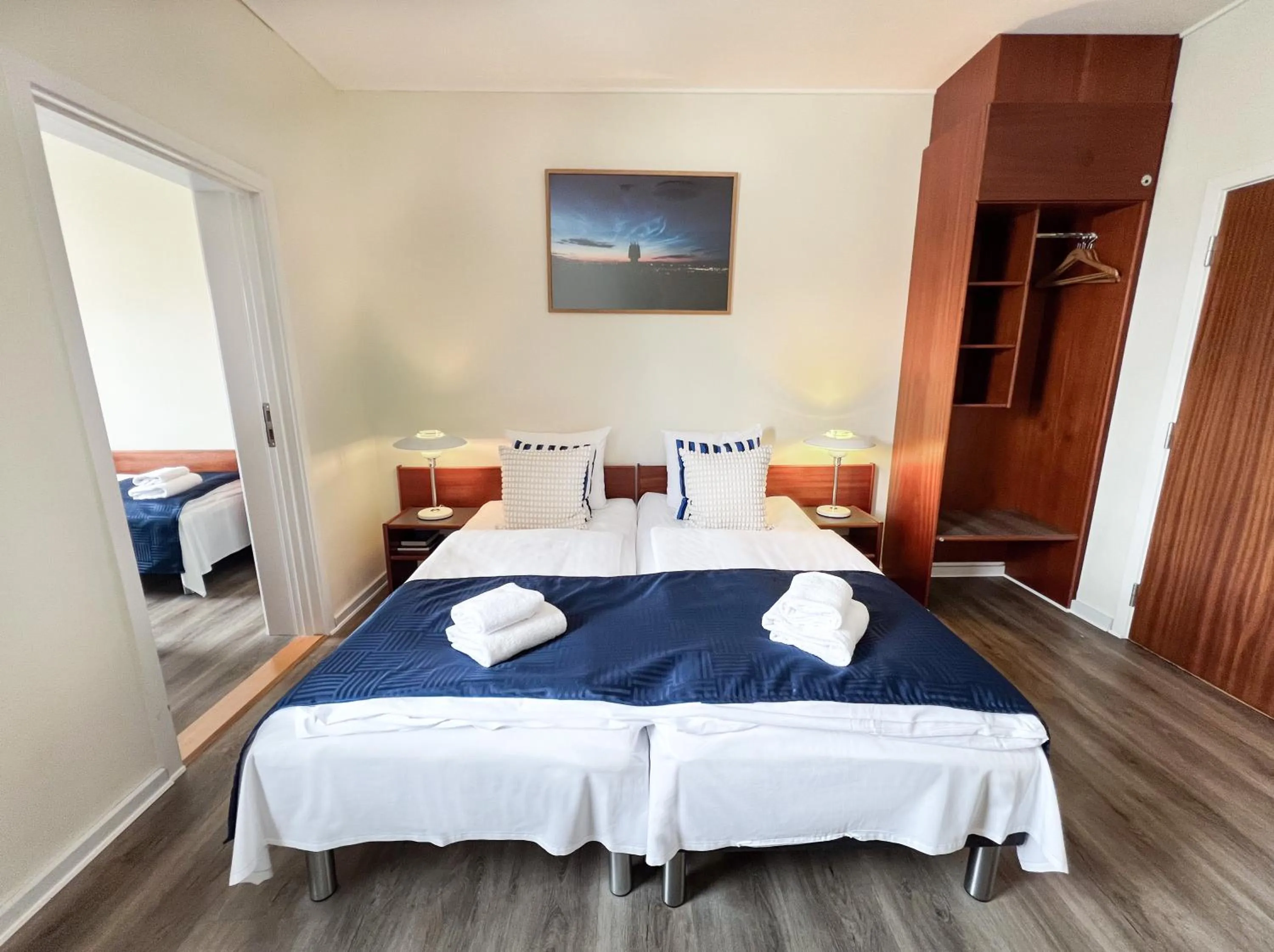 Bed in Hotel Frederikshavn