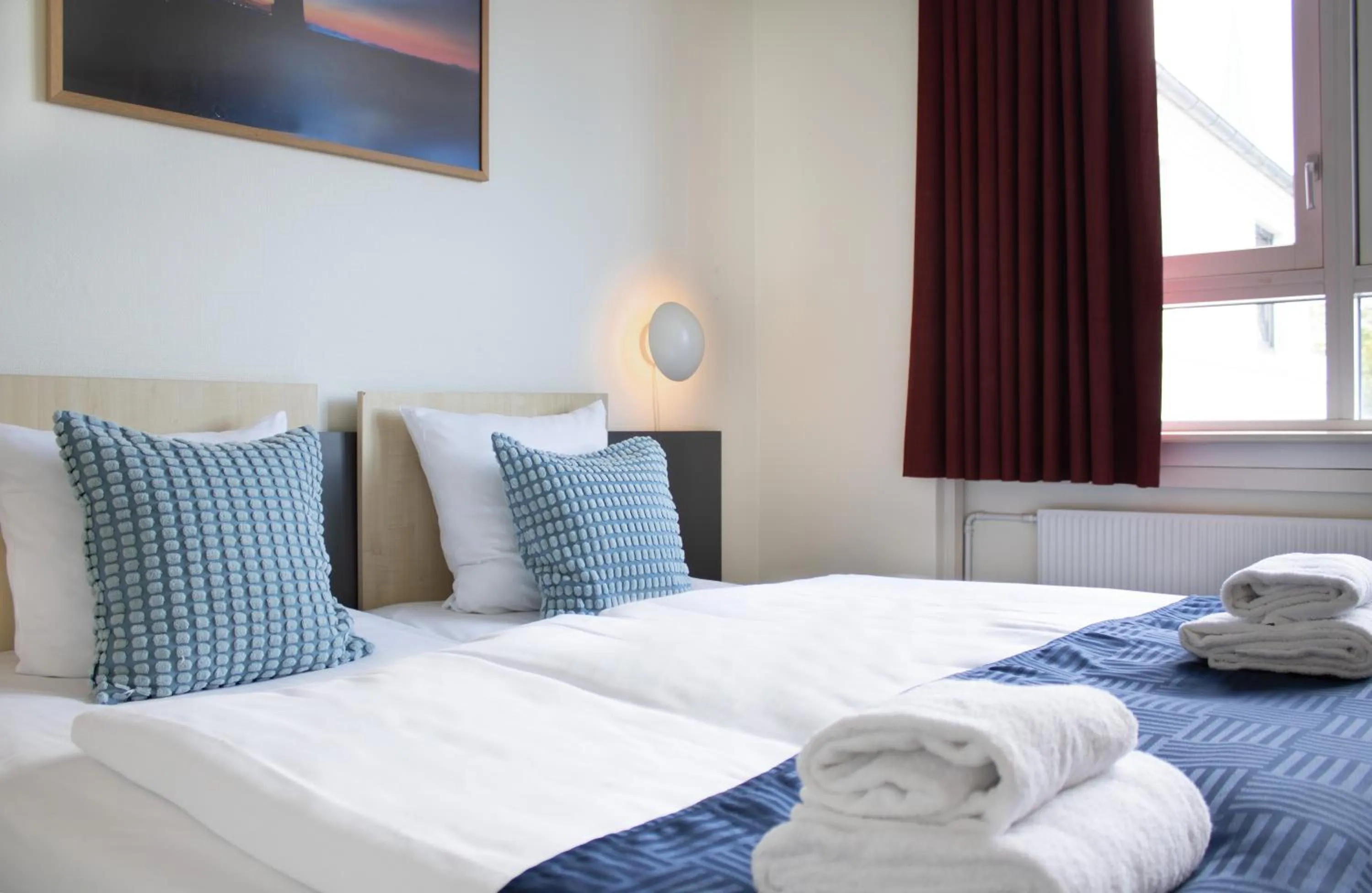 Bed in Hotel Frederikshavn