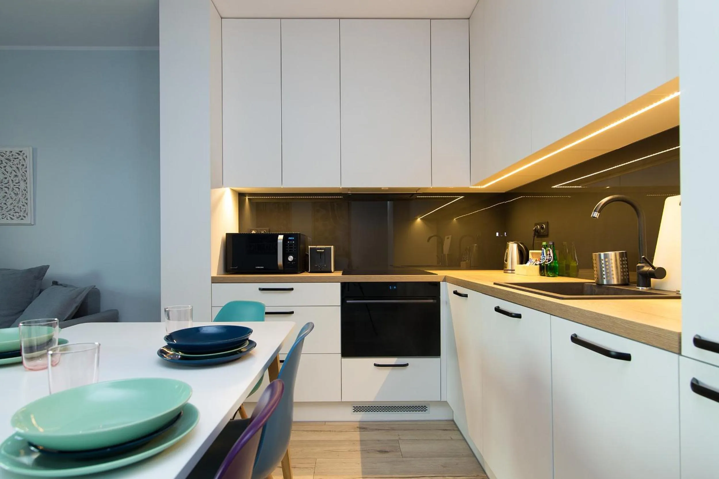 Coffee/tea facilities in ShortStayPoland Żupnicza (B32)