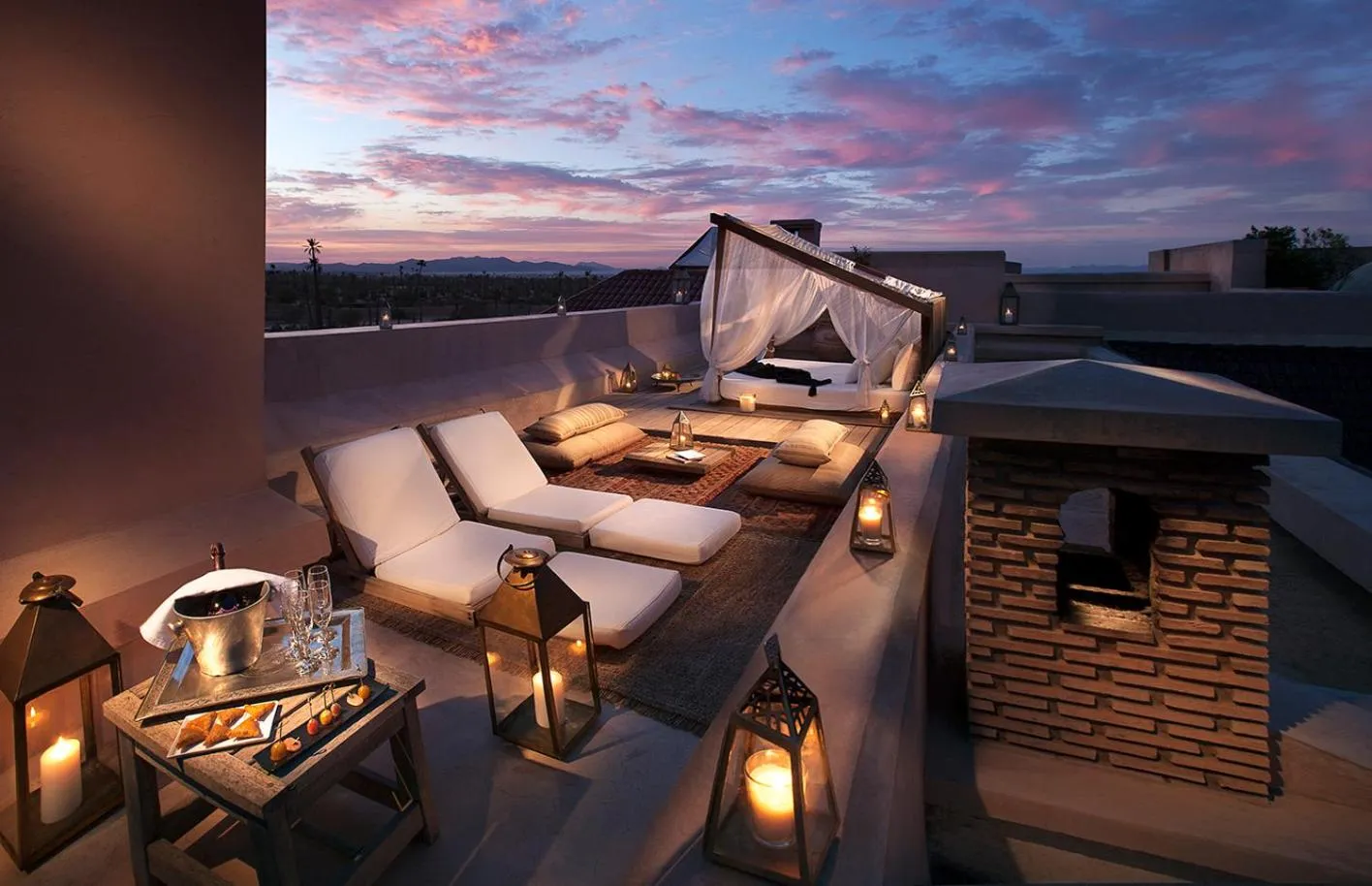 Patio in Ksar Char-Bagh Small Luxury Hotels