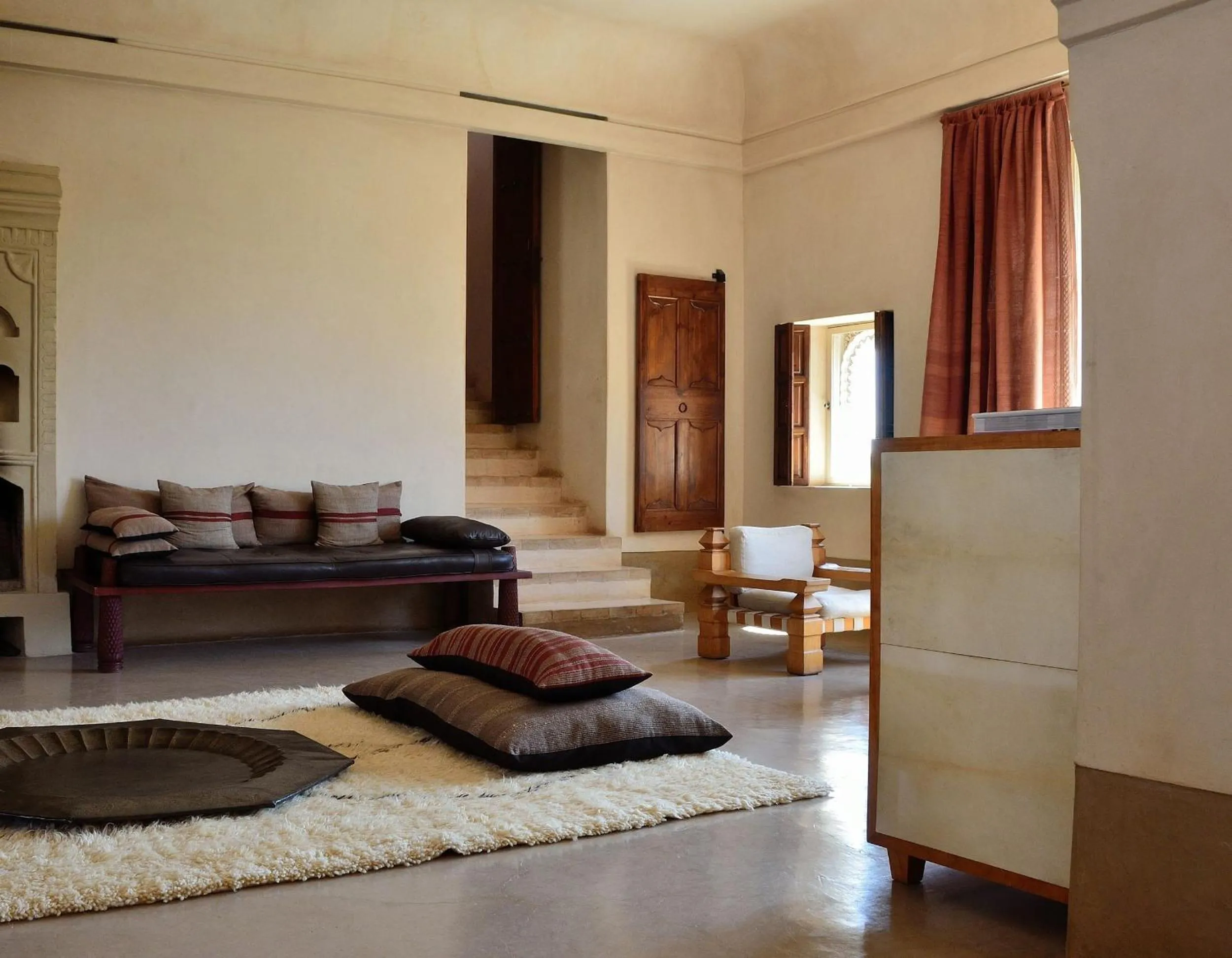 Seating area in Ksar Char-Bagh Small Luxury Hotels