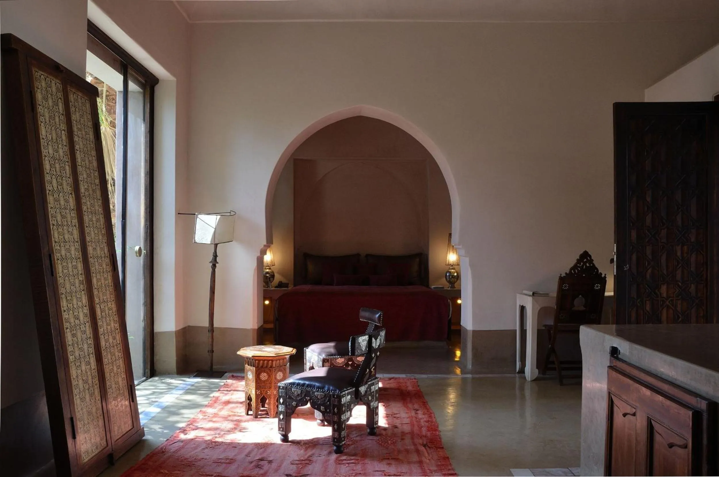 Seating area in Ksar Char-Bagh Small Luxury Hotels