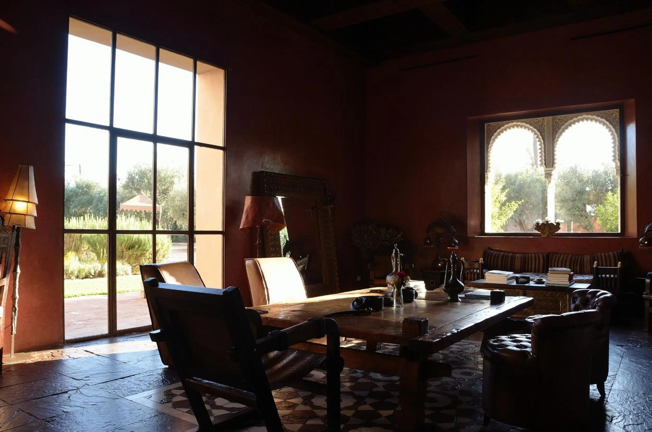 Seating area in Ksar Char-Bagh Small Luxury Hotels