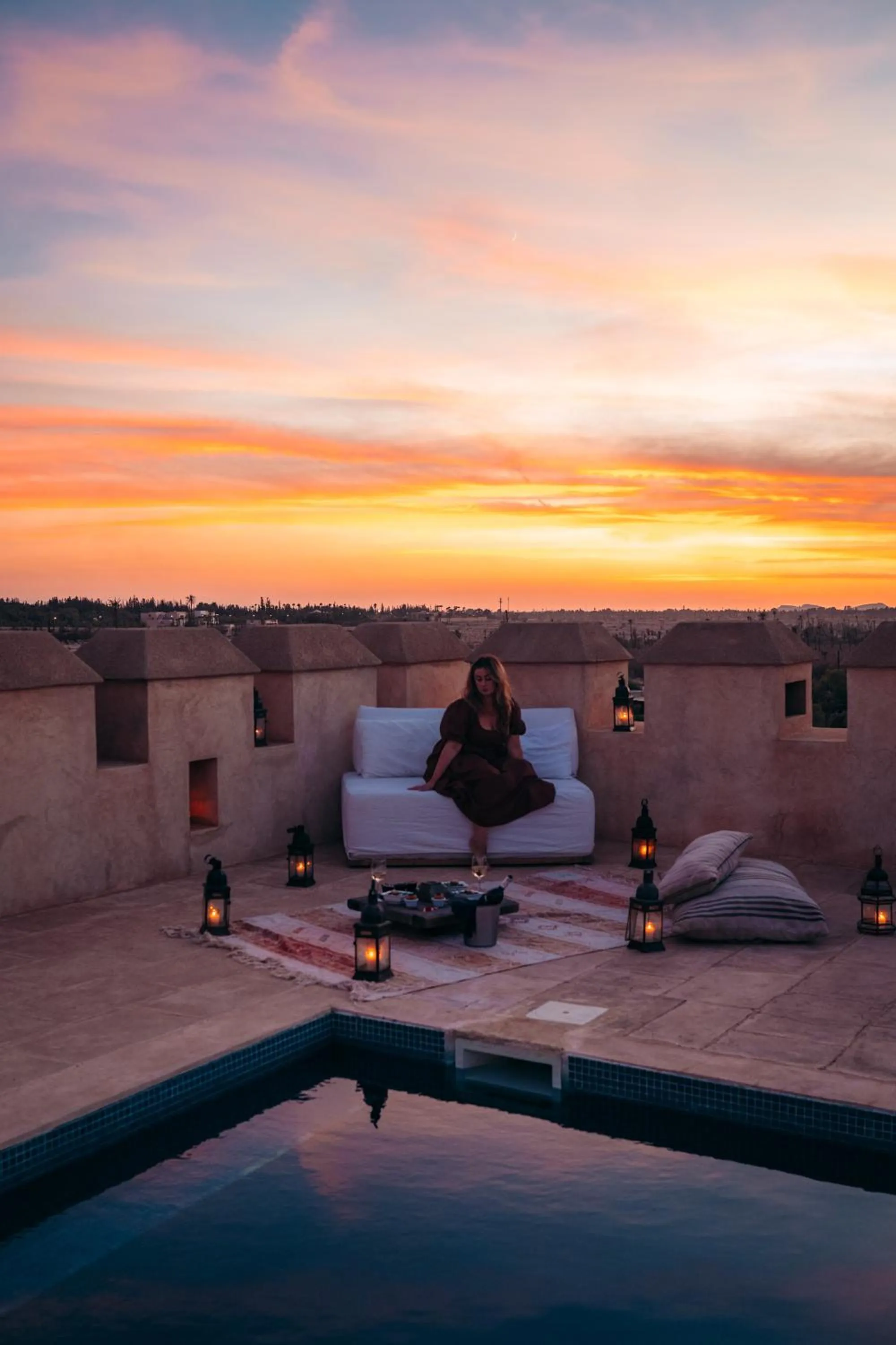 Patio in Ksar Char-Bagh Small Luxury Hotels
