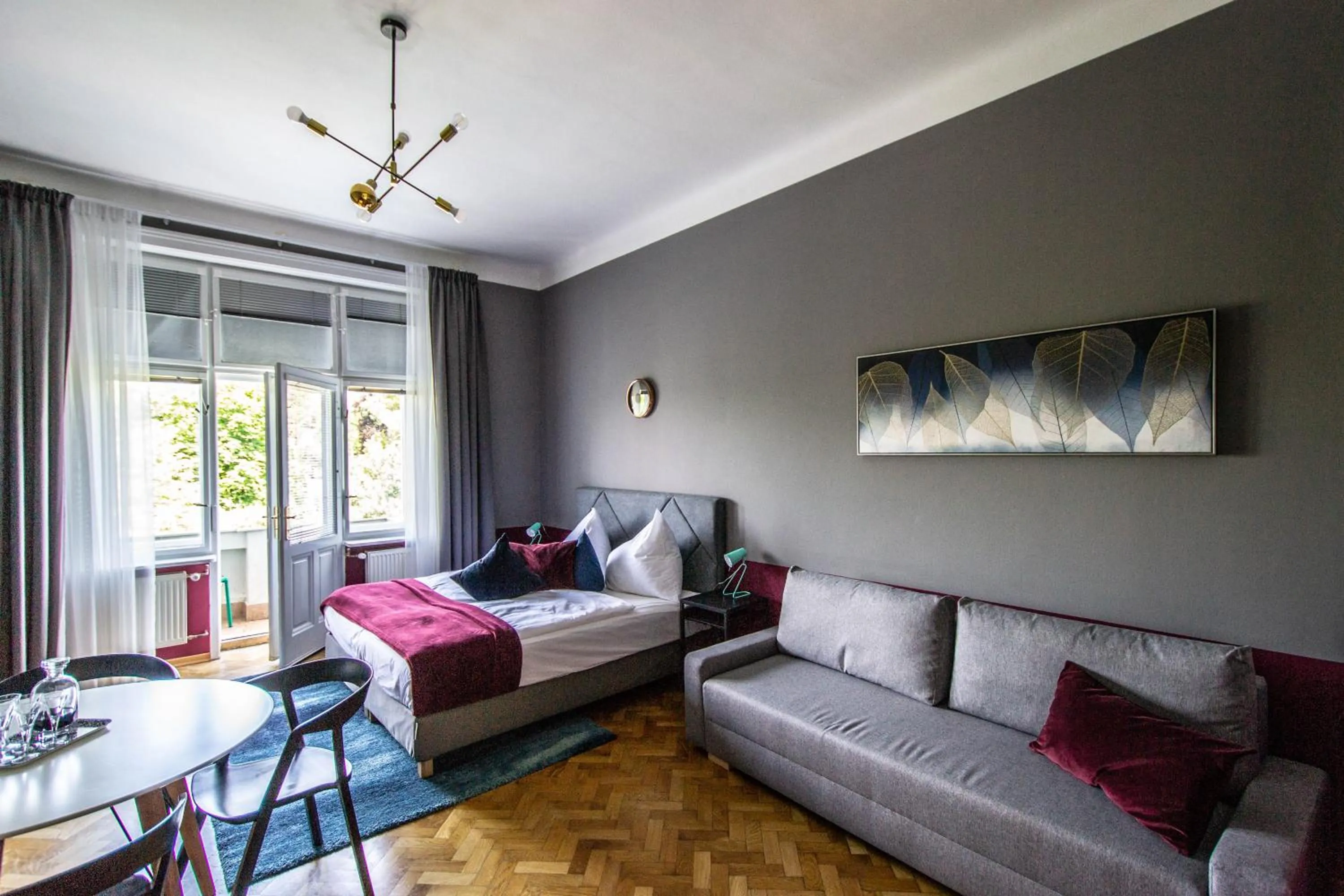 Decorative detail, Bed in Garden Apartments