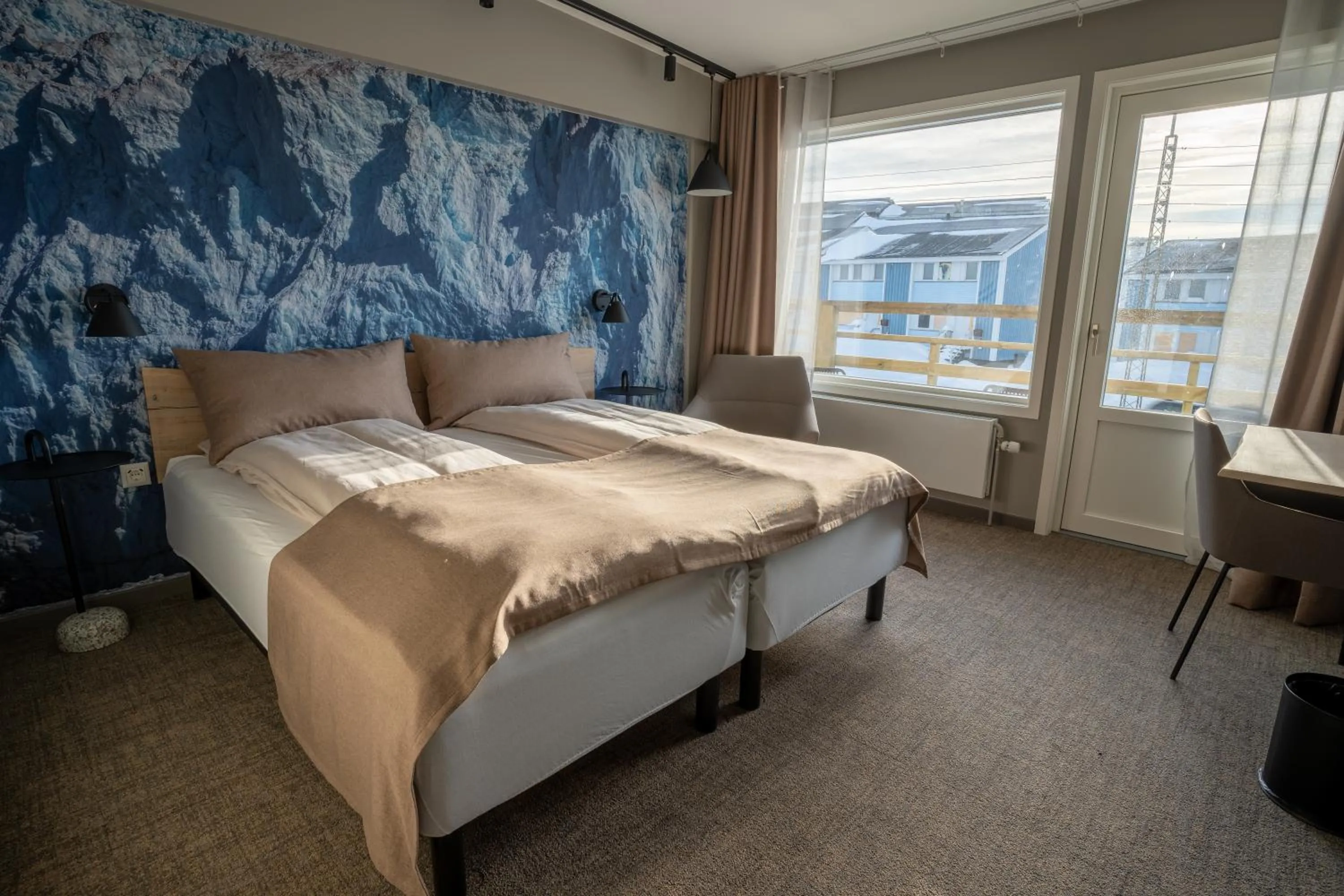 Bed in Hotel Hvide Falk