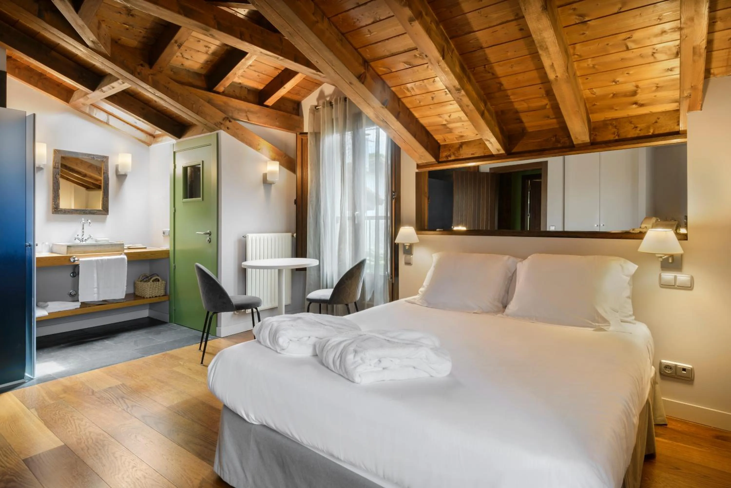 Bed in Hotel Rural Iribarnia