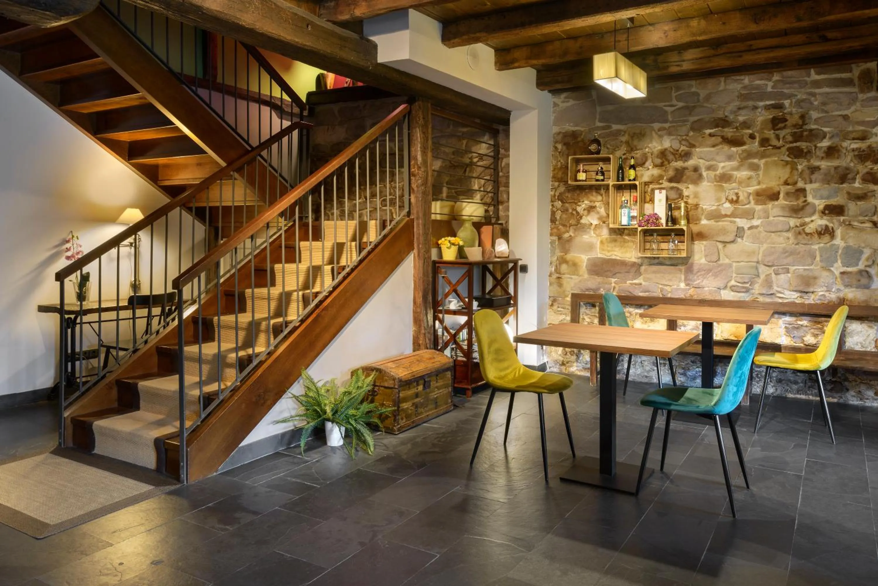 Living room in Hotel Rural Iribarnia