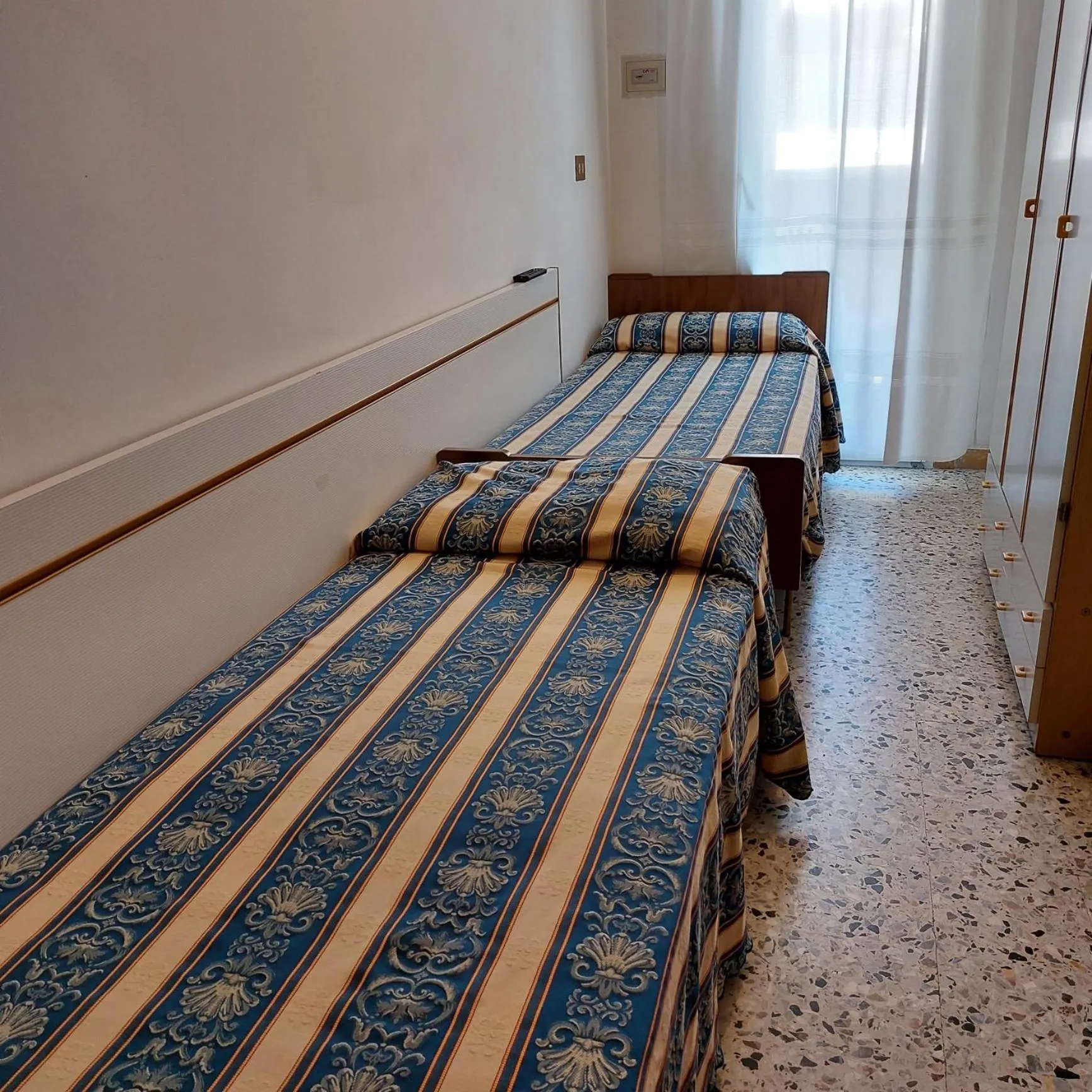 Bedroom, Bed in Hotel Moresco Riccione - Piscina Beach Village