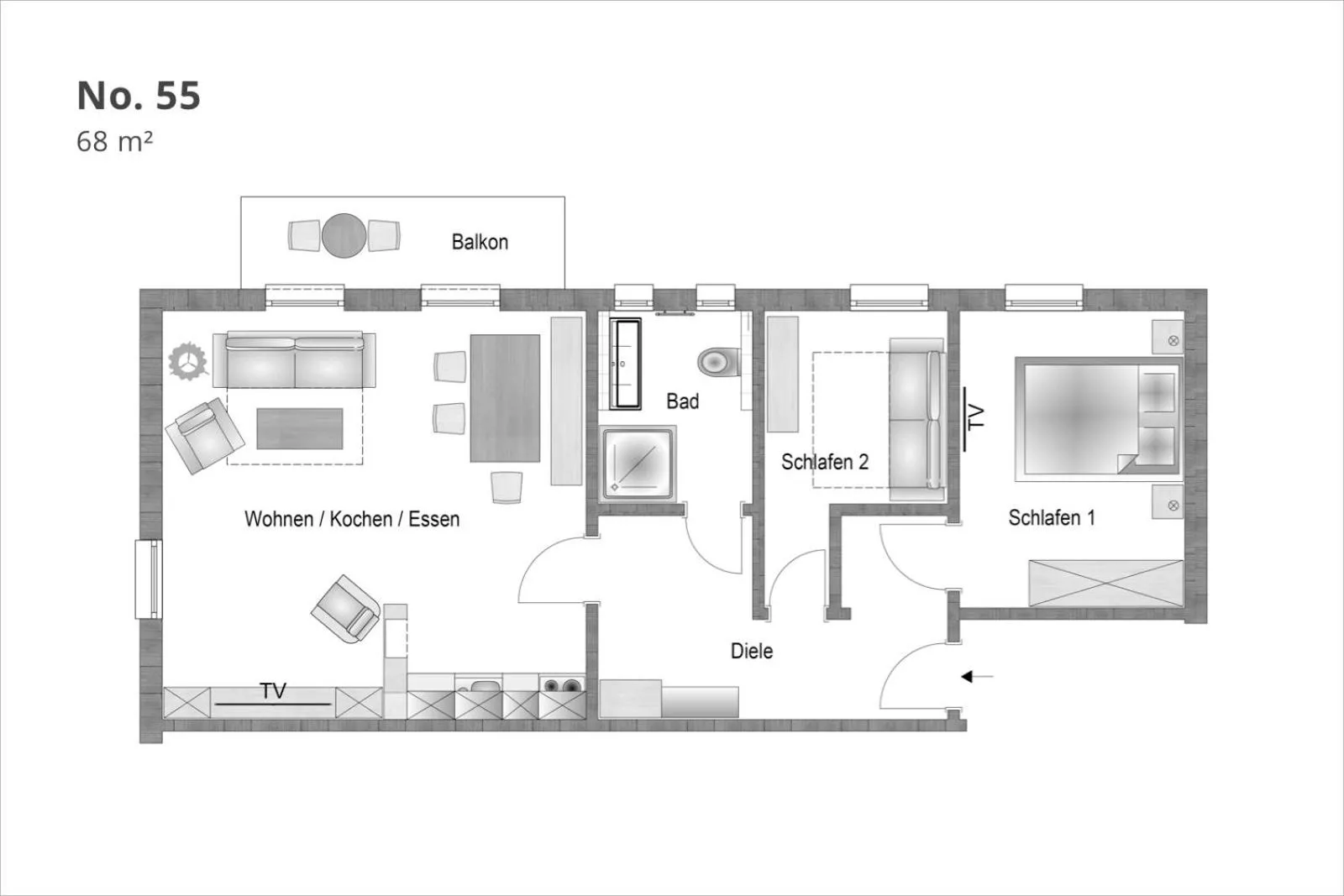 Photo of the whole room in Min Hüsung by Rujana