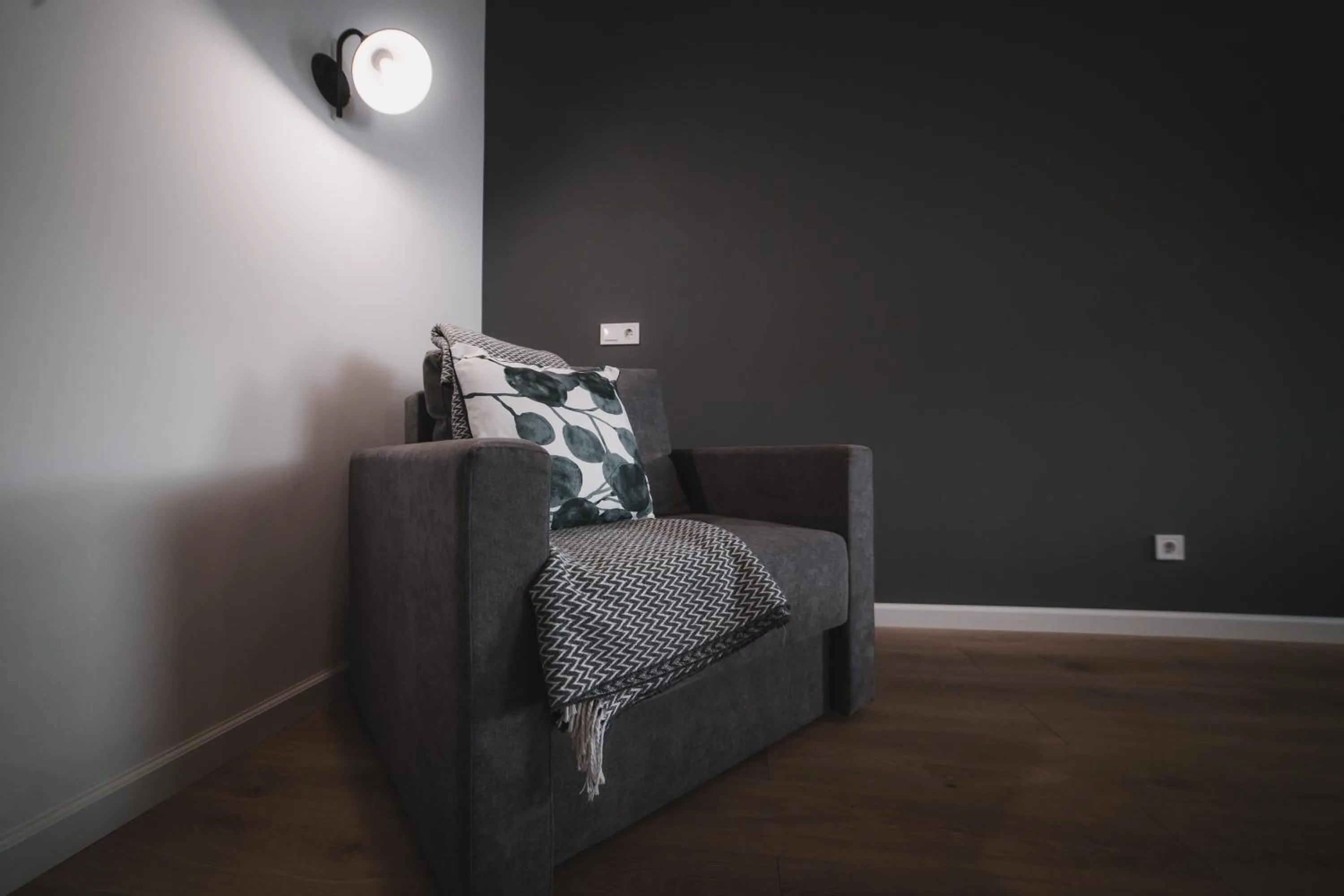 Seating area, Bed in Kostjukowski Apartments Lychakivska 70a