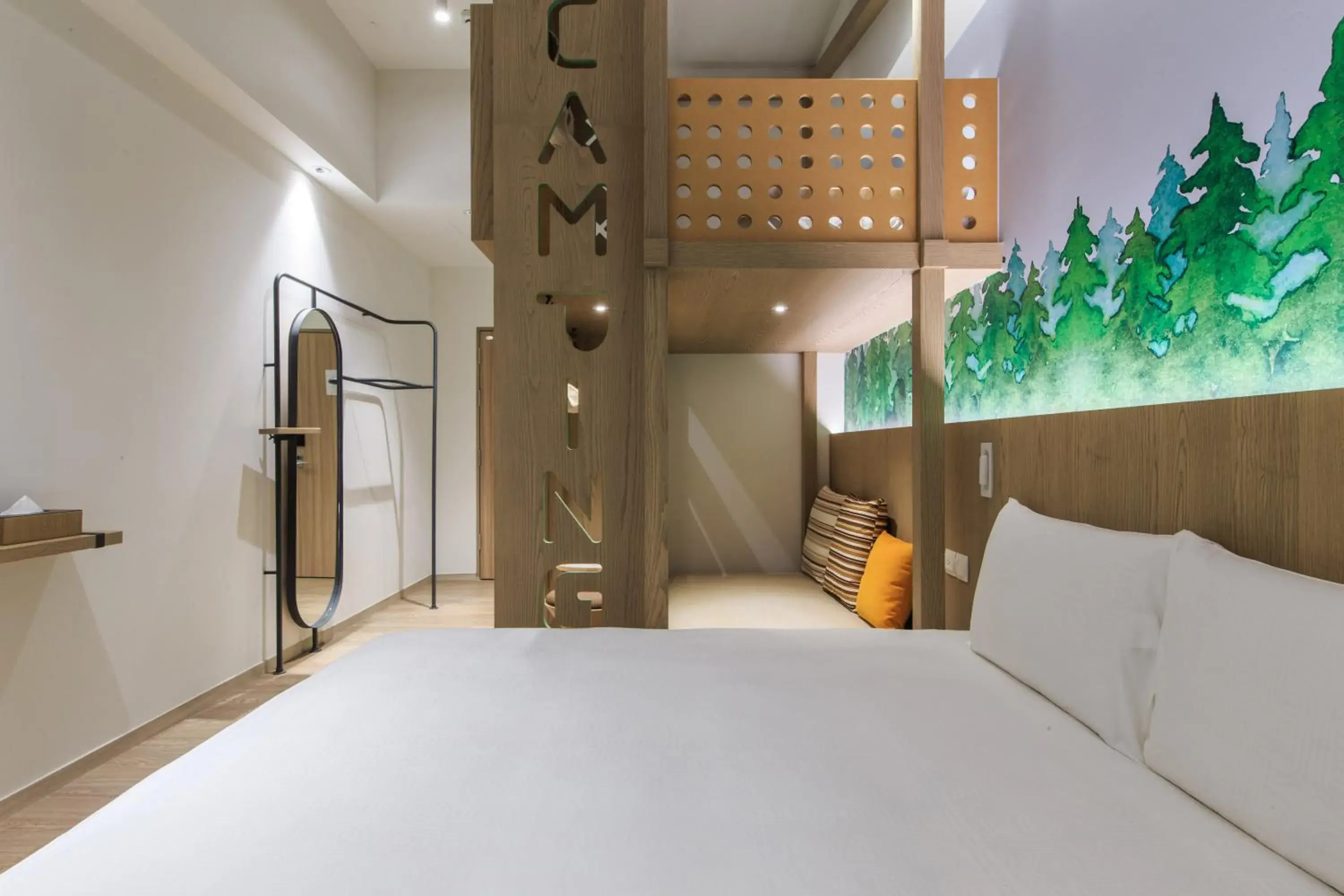 Bed in HOTEL PIN Jiaoxi Bed in HOTEL PIN Jiaoxi