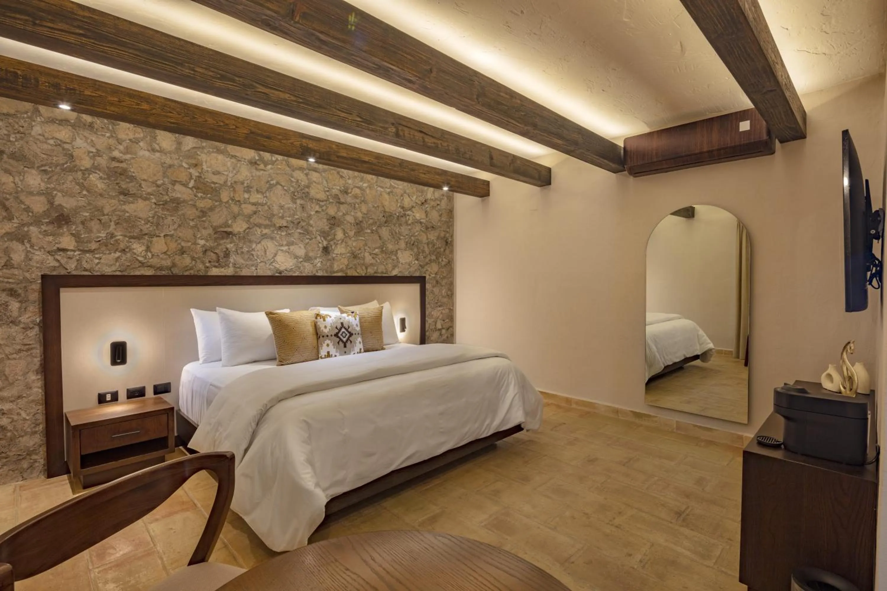 Bed in Hacienda Santo Cristo Hotel & Spa - Adults Only