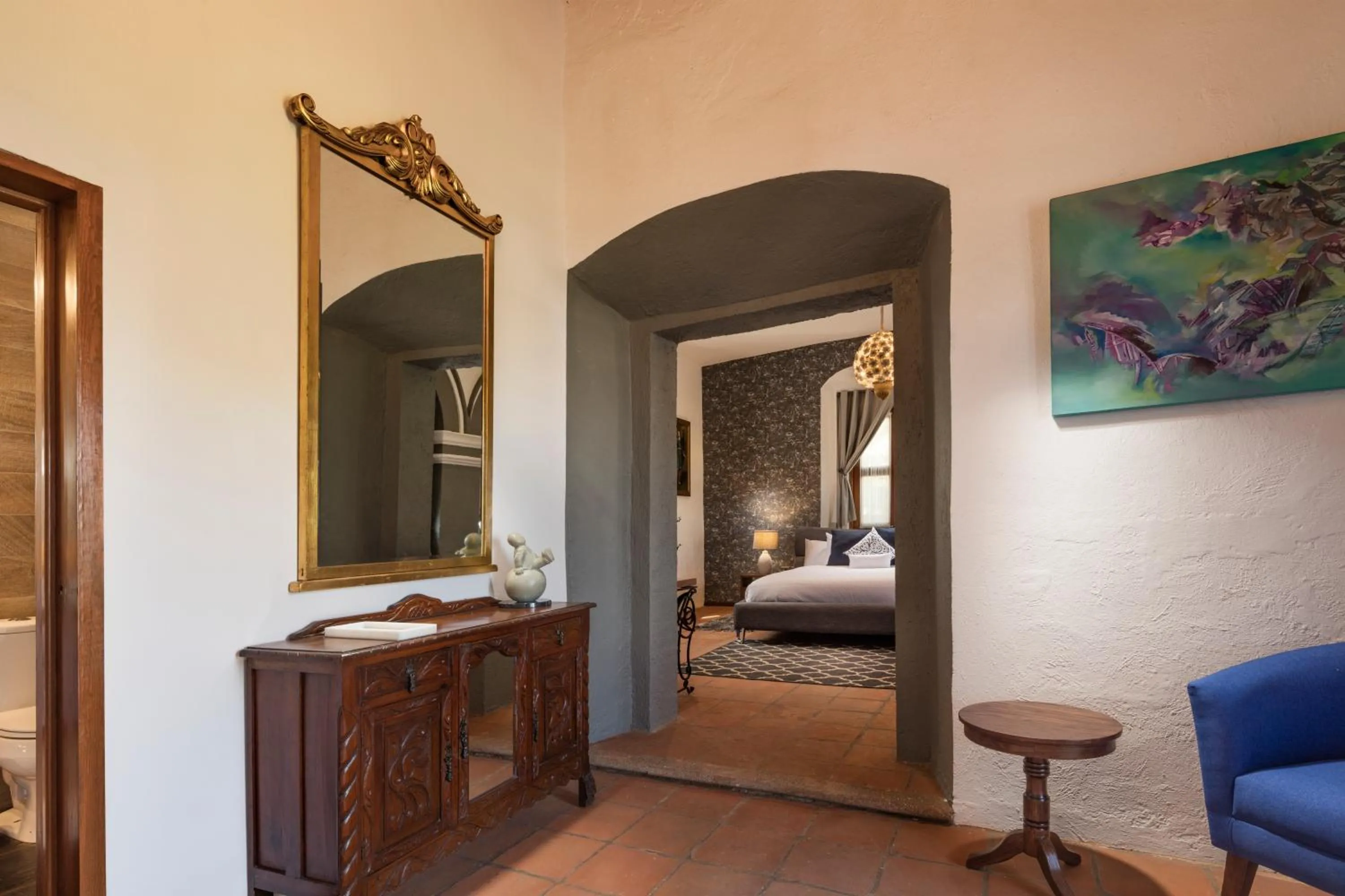 Bed in Hacienda Santo Cristo Hotel & Spa - Adults Only