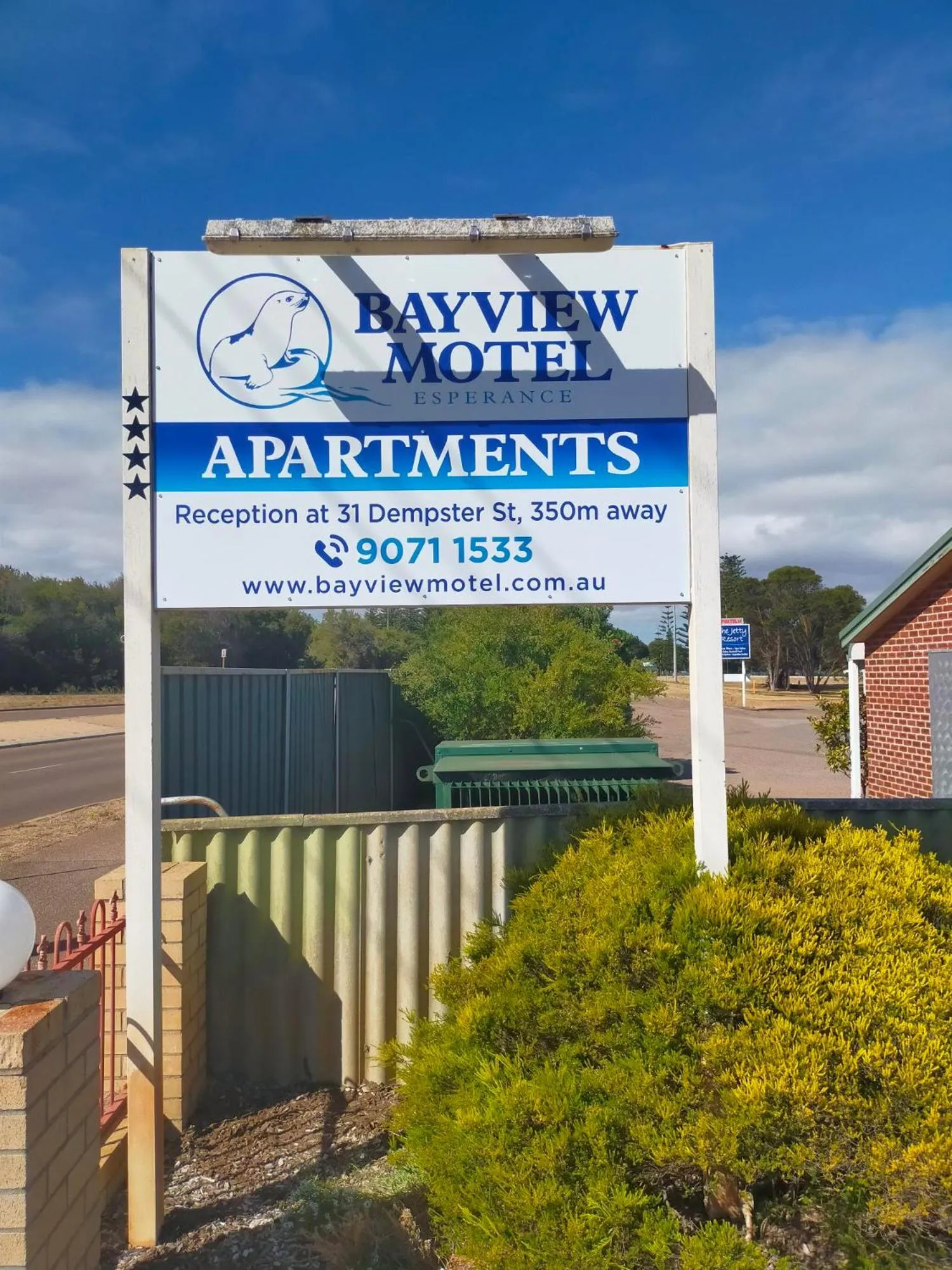 Property logo or sign in Bayview Motel