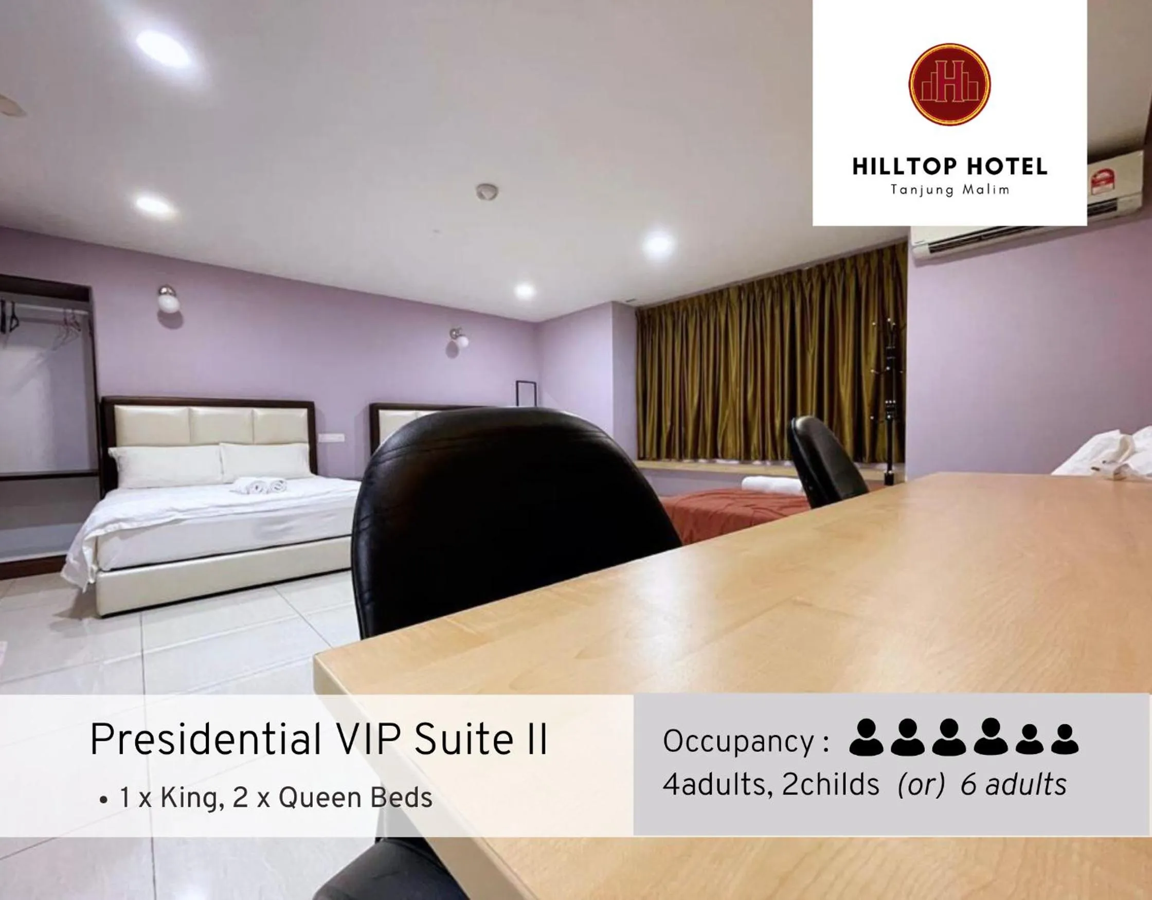 Bed in Hilltop Hotel Tanjung Malim