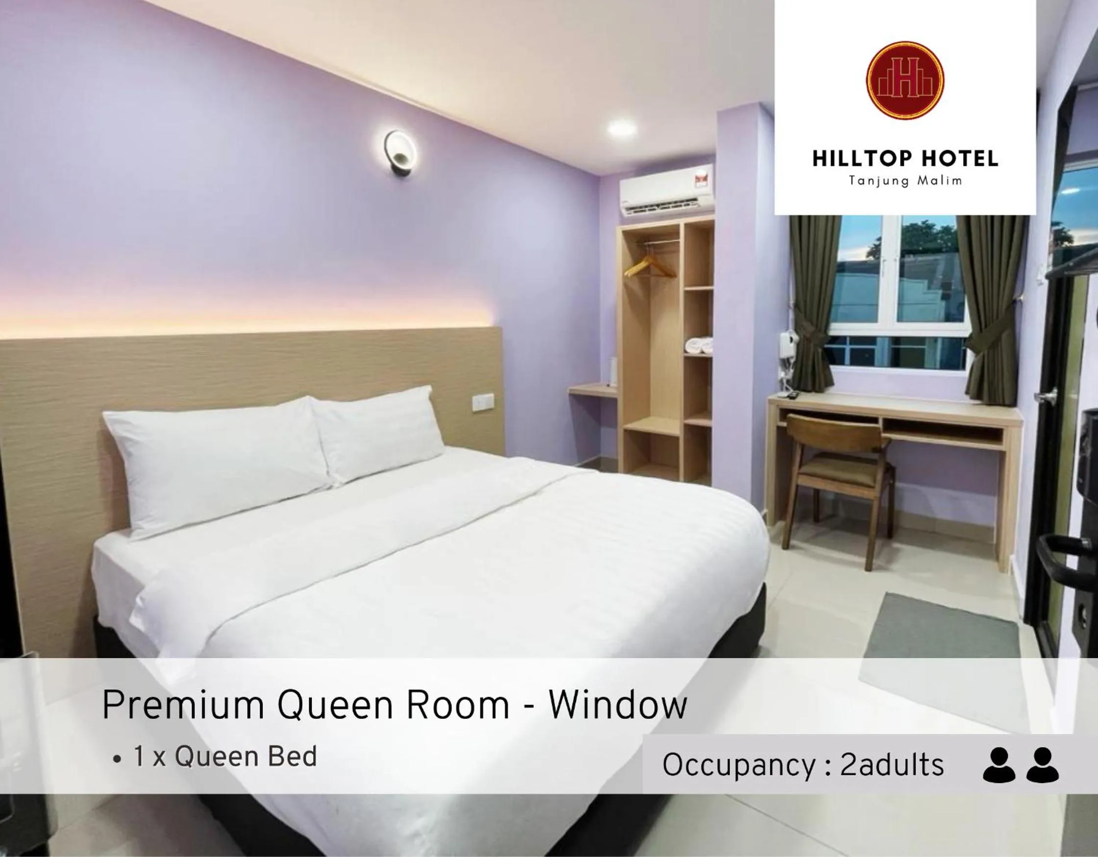 Bed in Hilltop Hotel Tanjung Malim