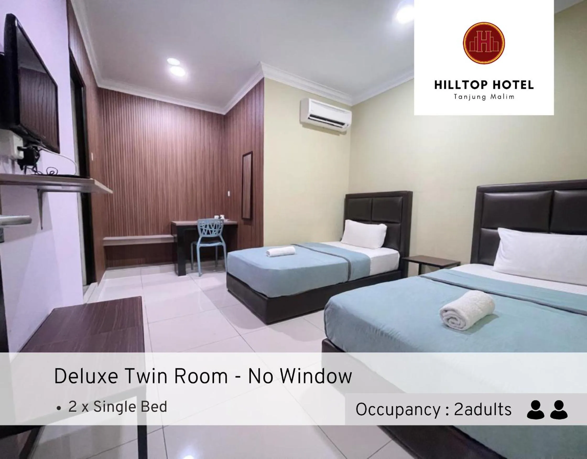 Bed in Hilltop Hotel Tanjung Malim