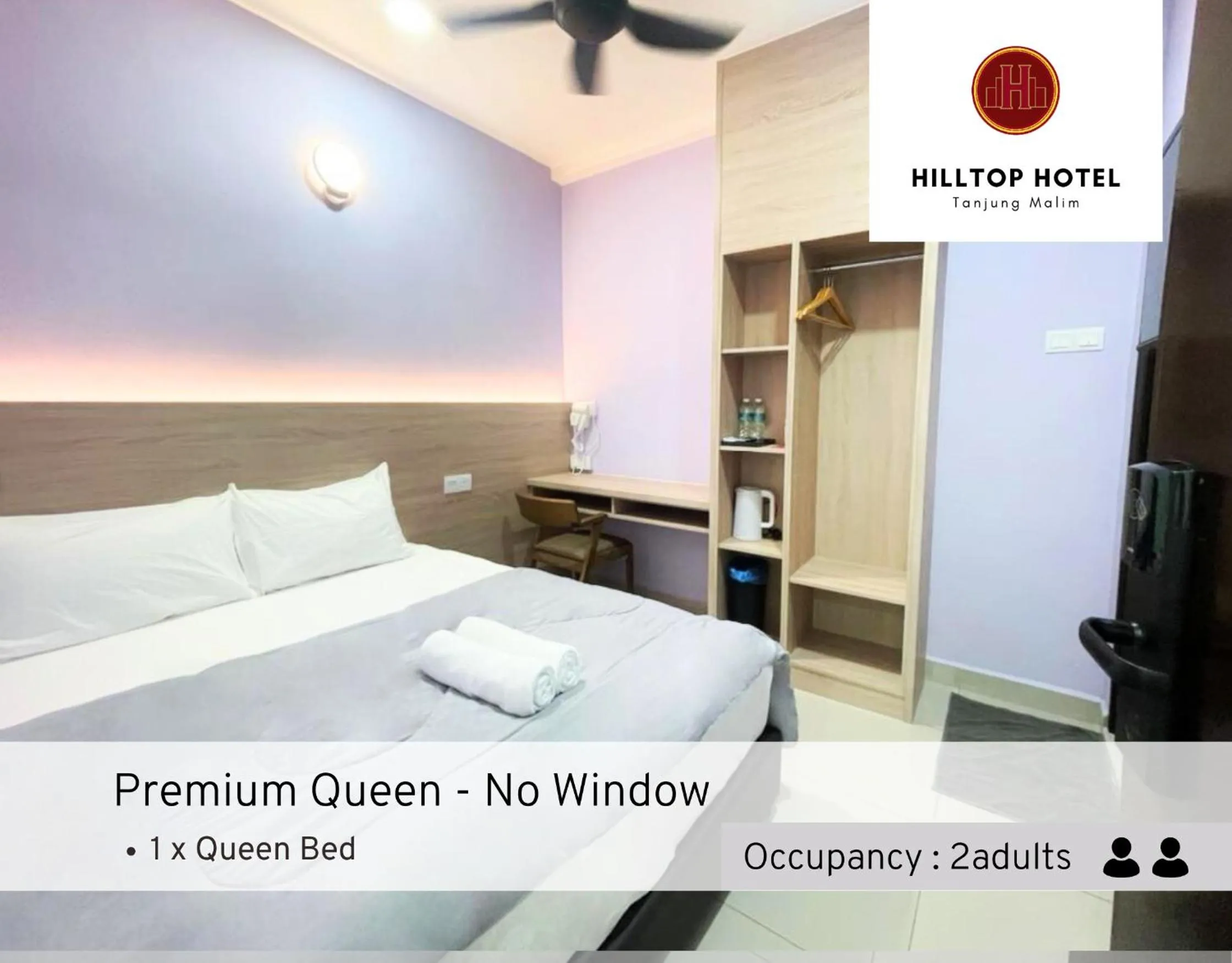 Bed in Hilltop Hotel Tanjung Malim