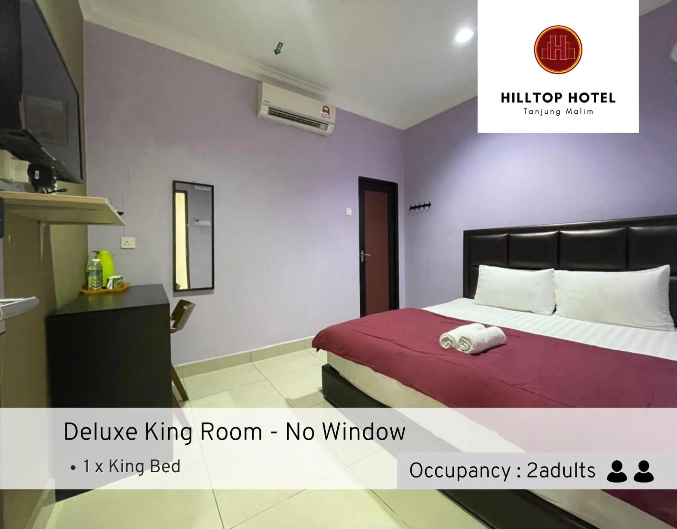 Bed in Hilltop Hotel Tanjung Malim