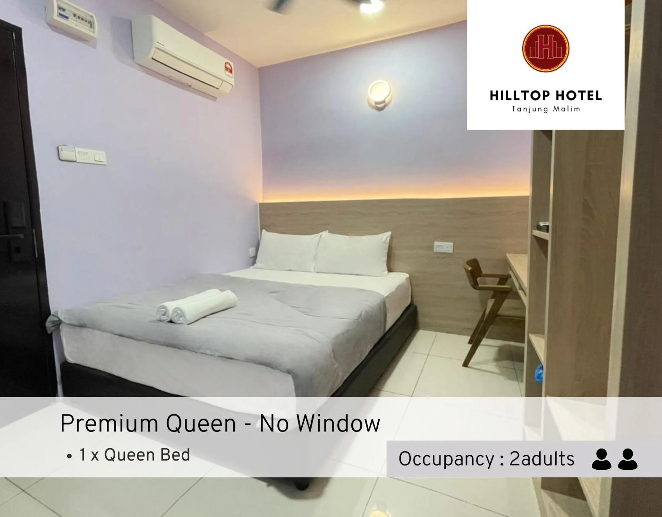 Bed in Hilltop Hotel Tanjung Malim