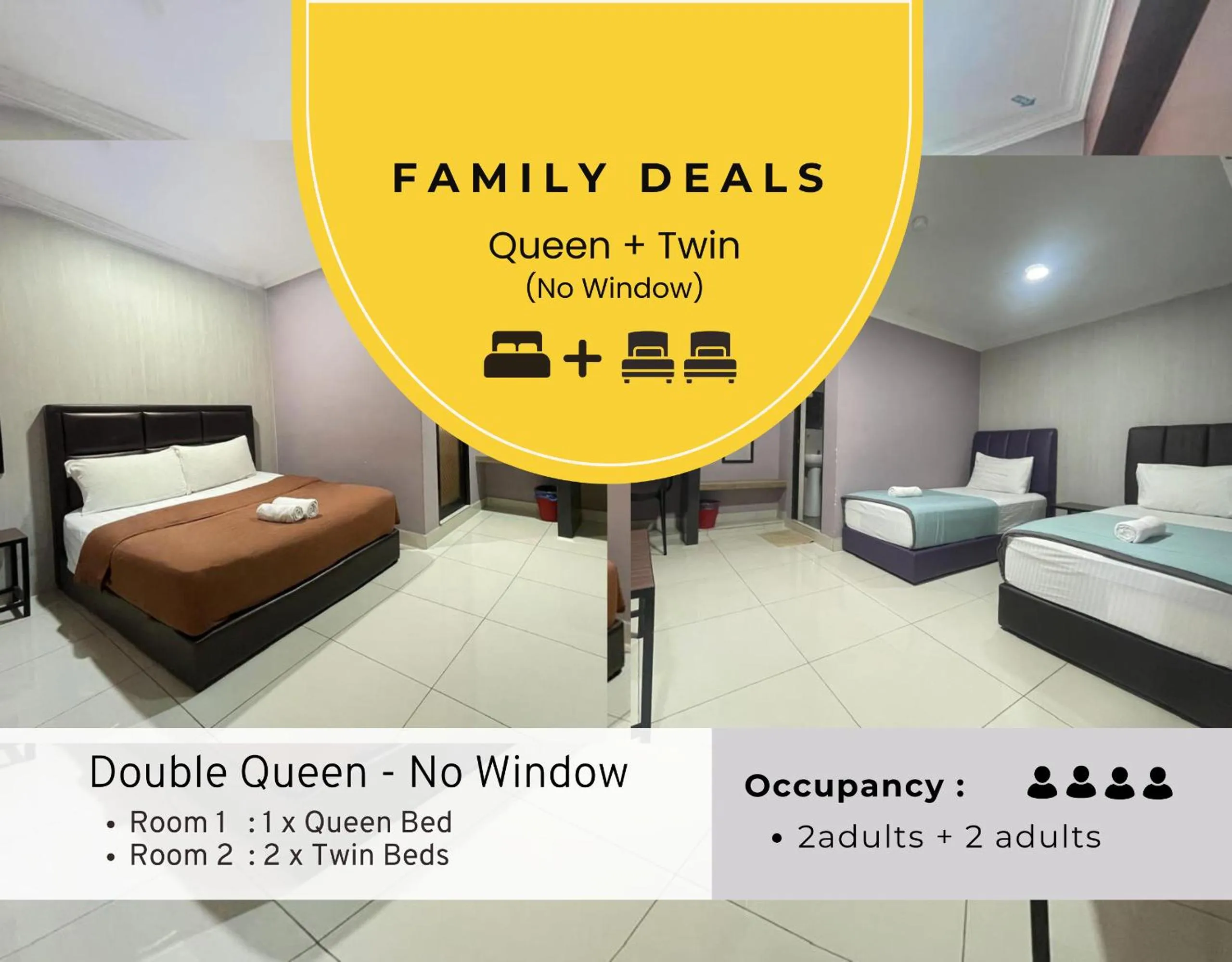 Bed in Hilltop Hotel Tanjung Malim