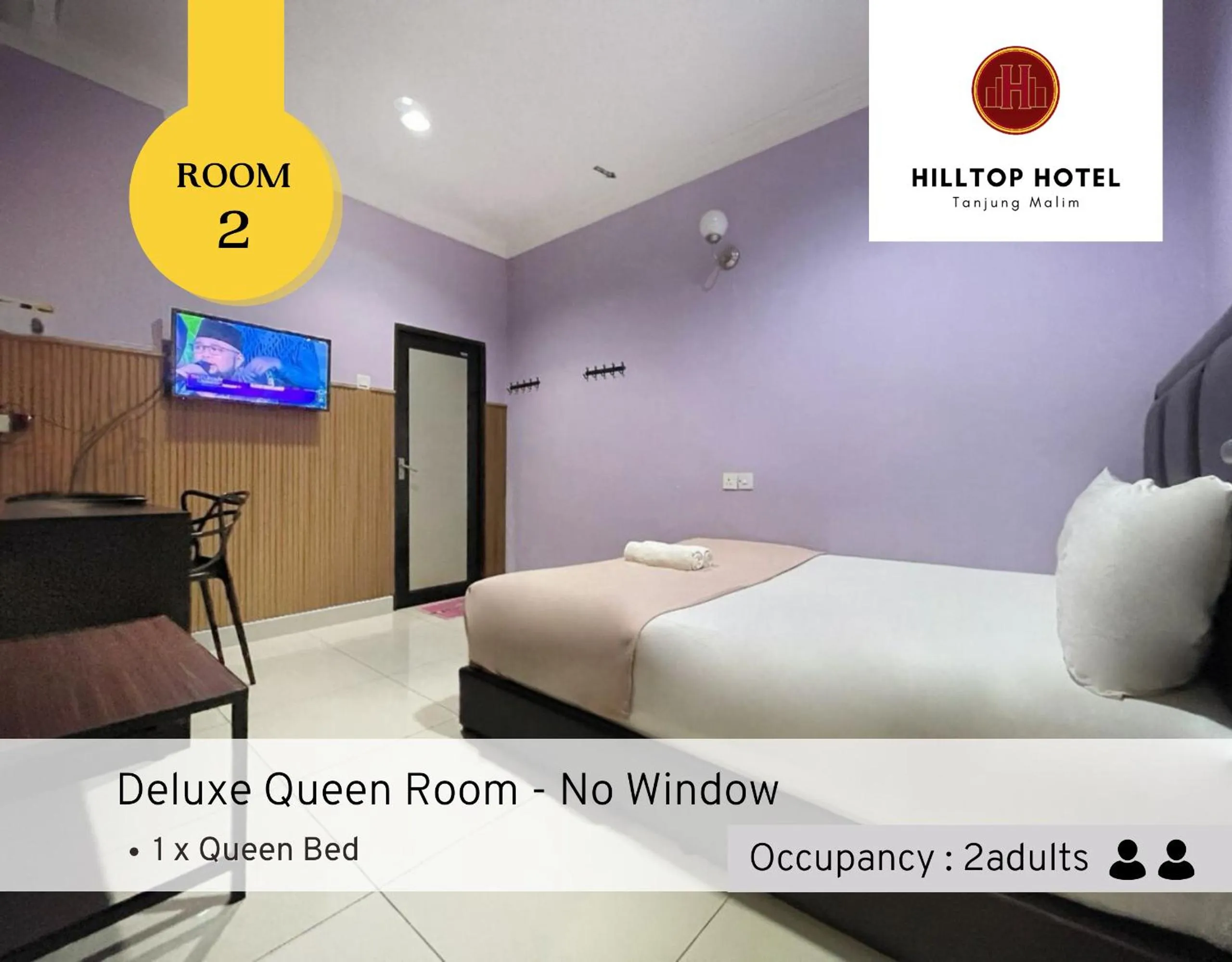 Bed in Hilltop Hotel Tanjung Malim