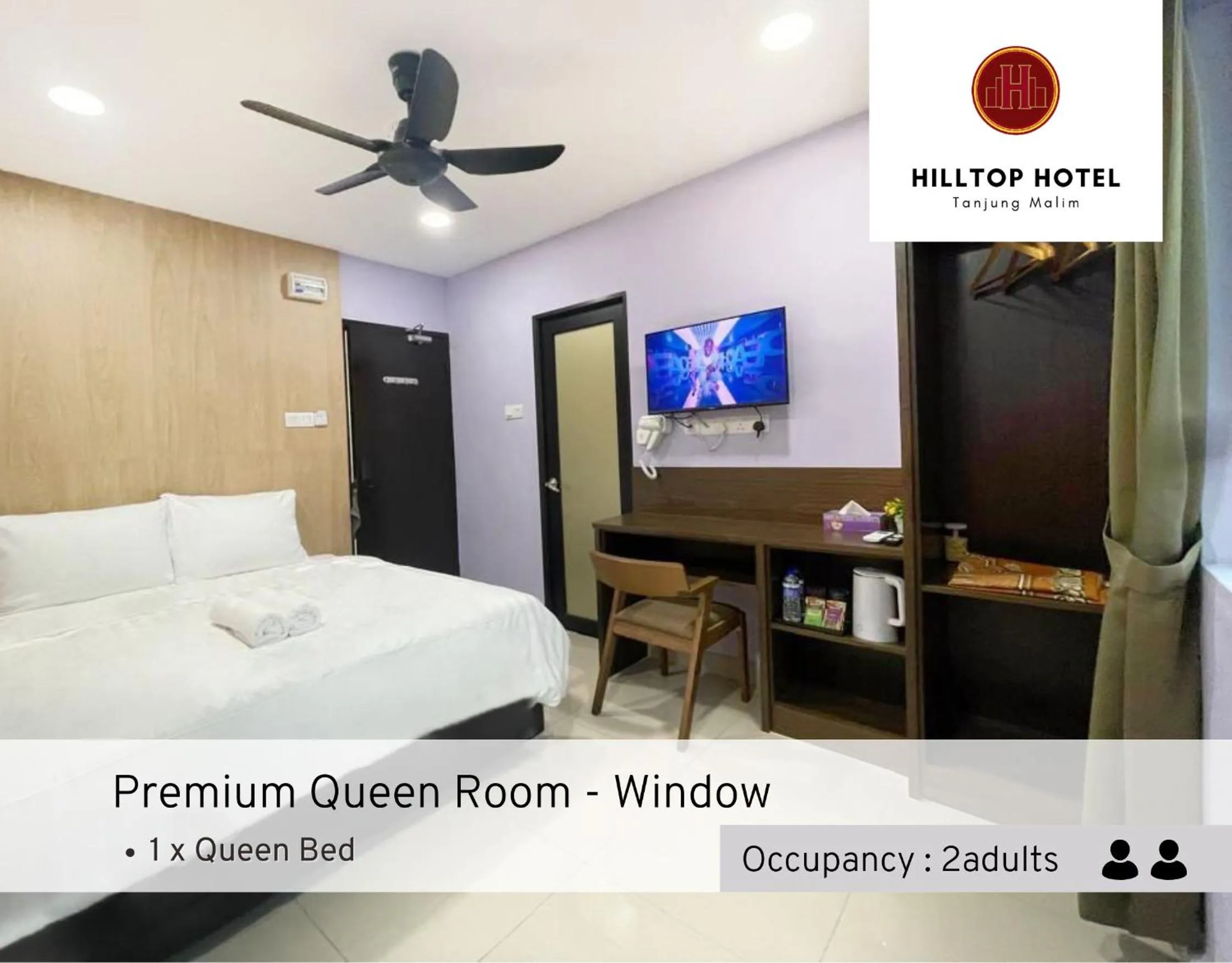 Bed in Hilltop Hotel Tanjung Malim