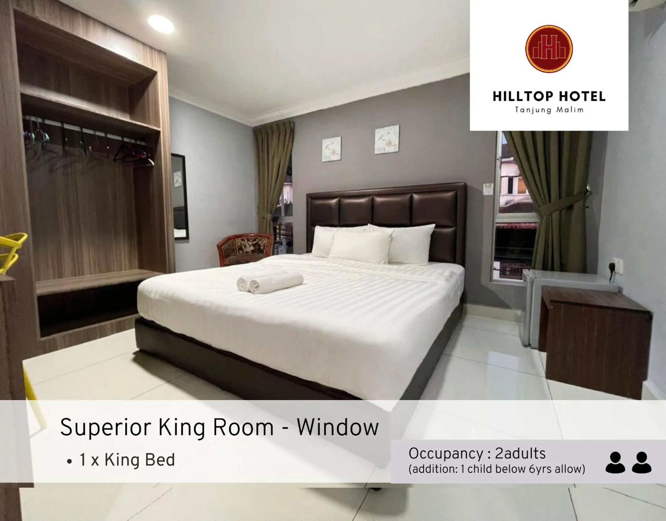 Bed in Hilltop Hotel Tanjung Malim