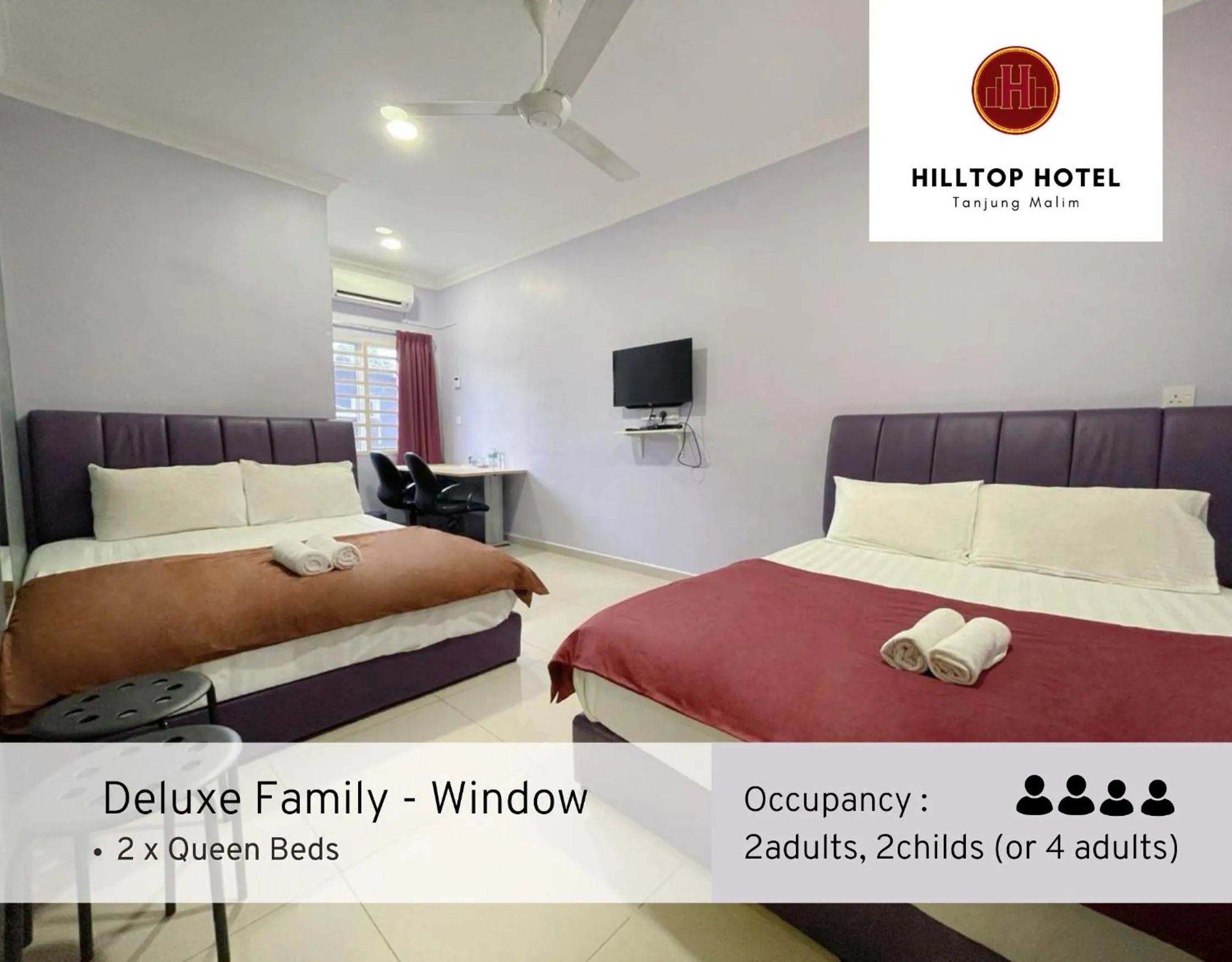 Bed in Hilltop Hotel Tanjung Malim